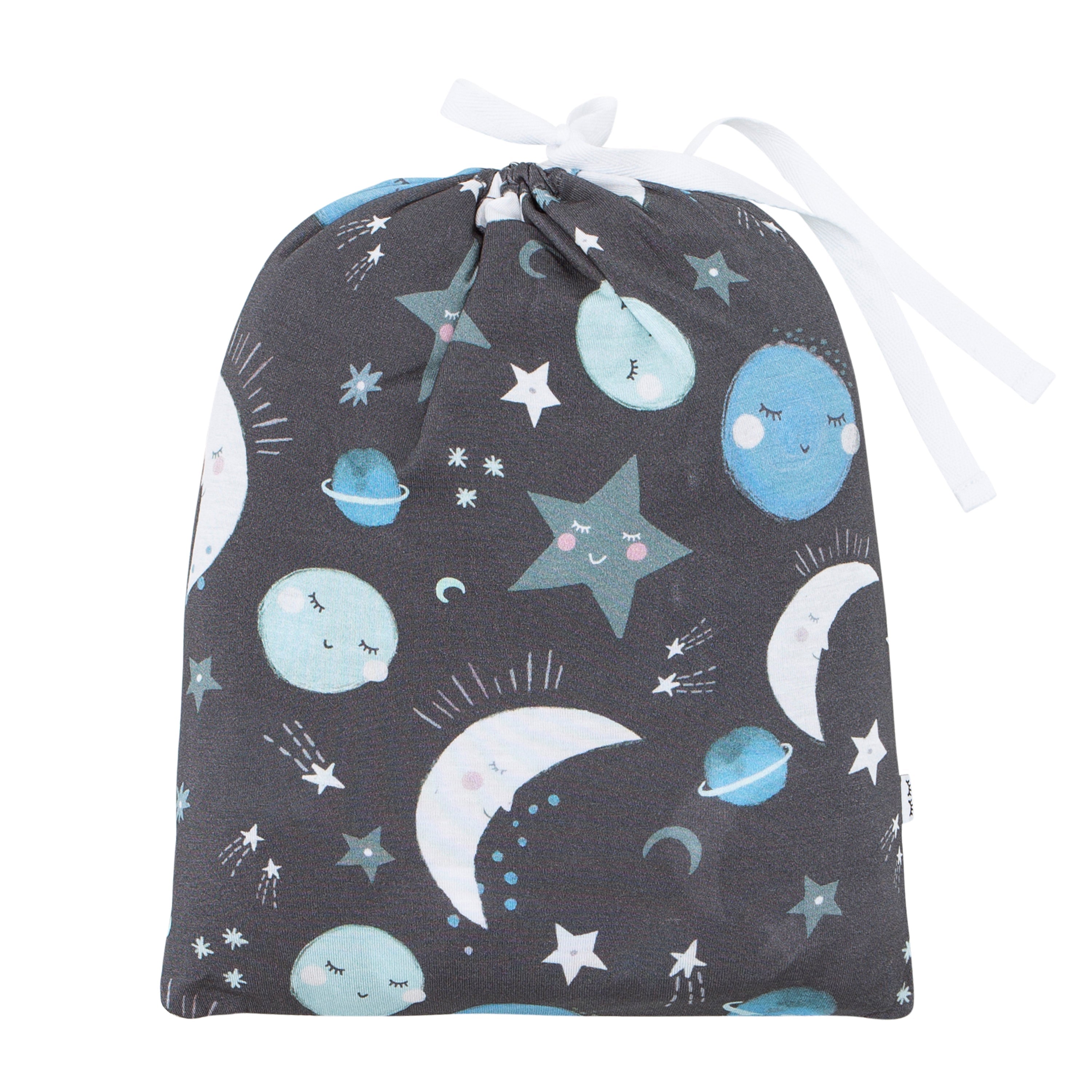 Blue To the Moon & Back Fitted Crib Sheet、mySite、g9winljtr