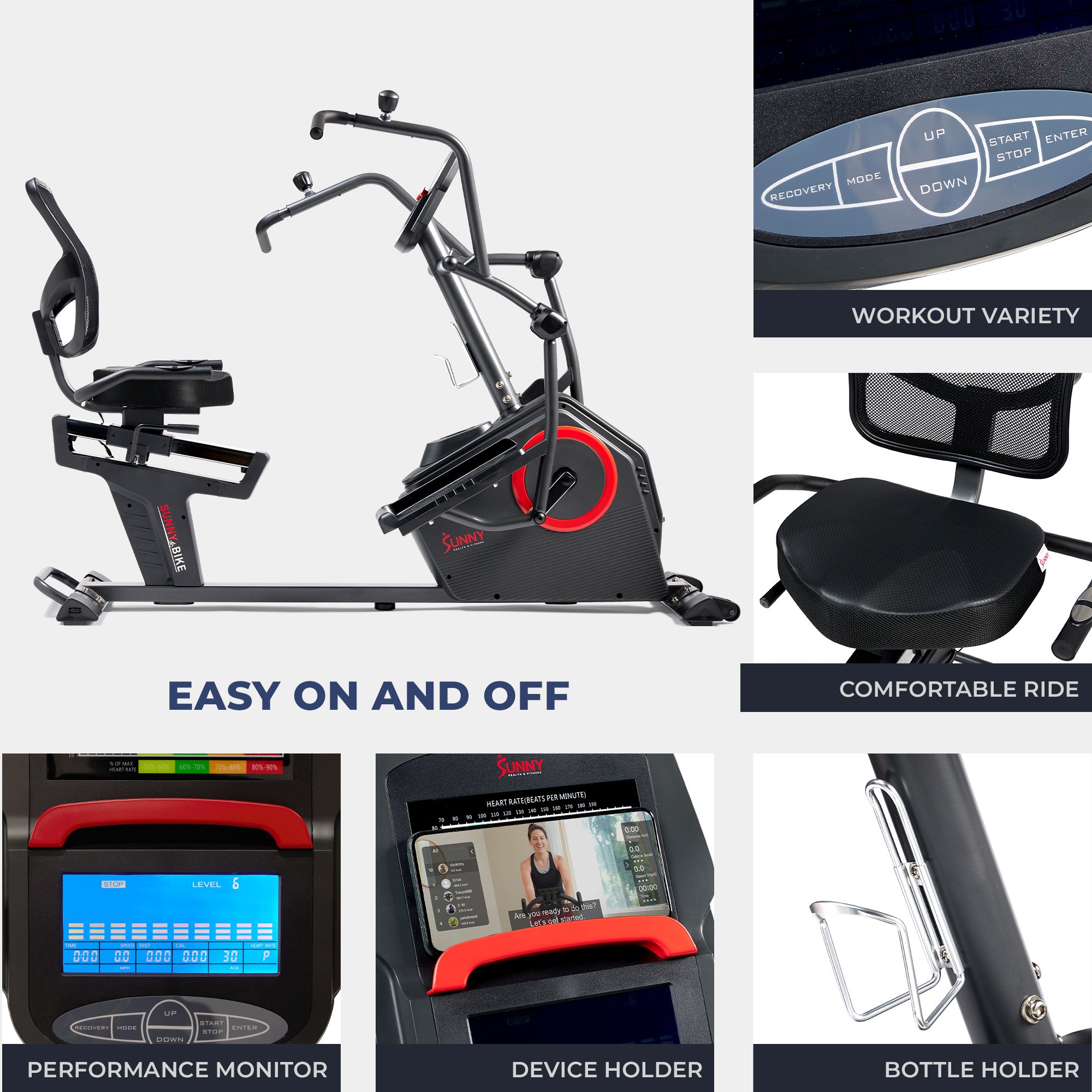  Premium Smart Programmable Electro-Magnetic Resistance Recumbent Elliptical Cross Trainer、mySite、ghnorth