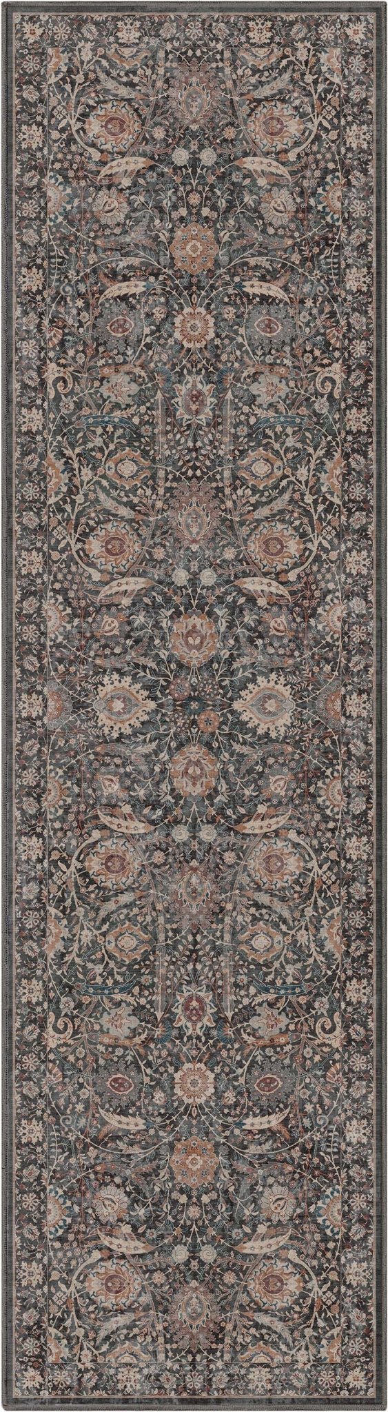 Liana Vintage Oriental Charcoal Grey Flat-Weave Rug、mySite、gigharbornorthrealestate