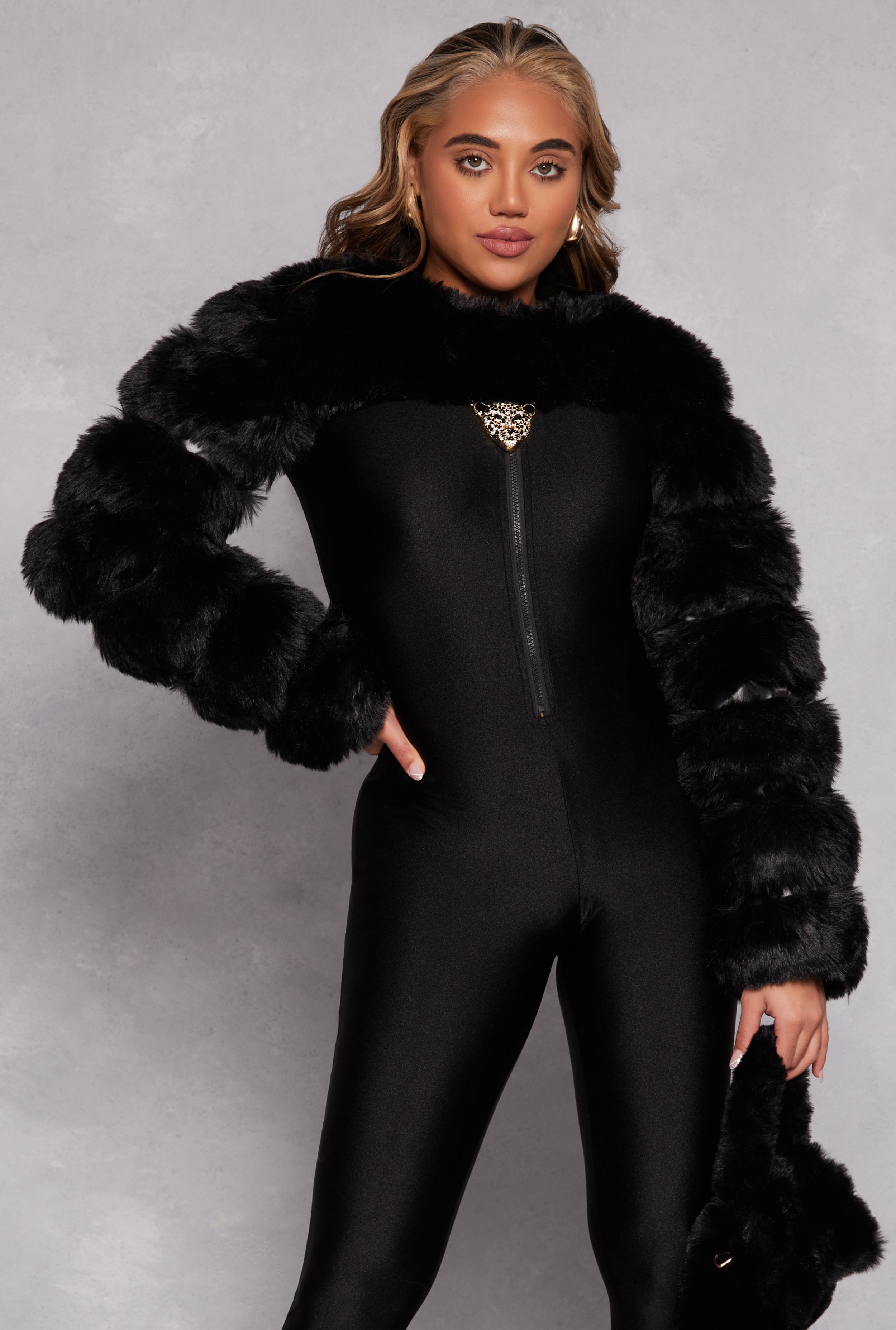 Faux Fur Pullover Bolero Jacket、mySite、camillekostekn