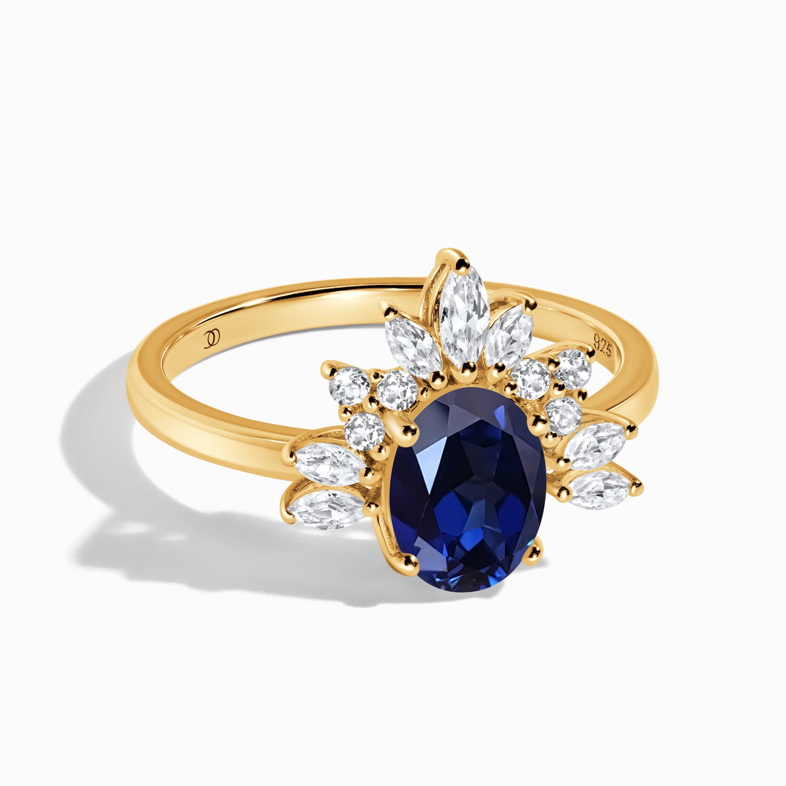 Blue Sapphire White Zircon Ring - Manon、mySite、hinf8tx79