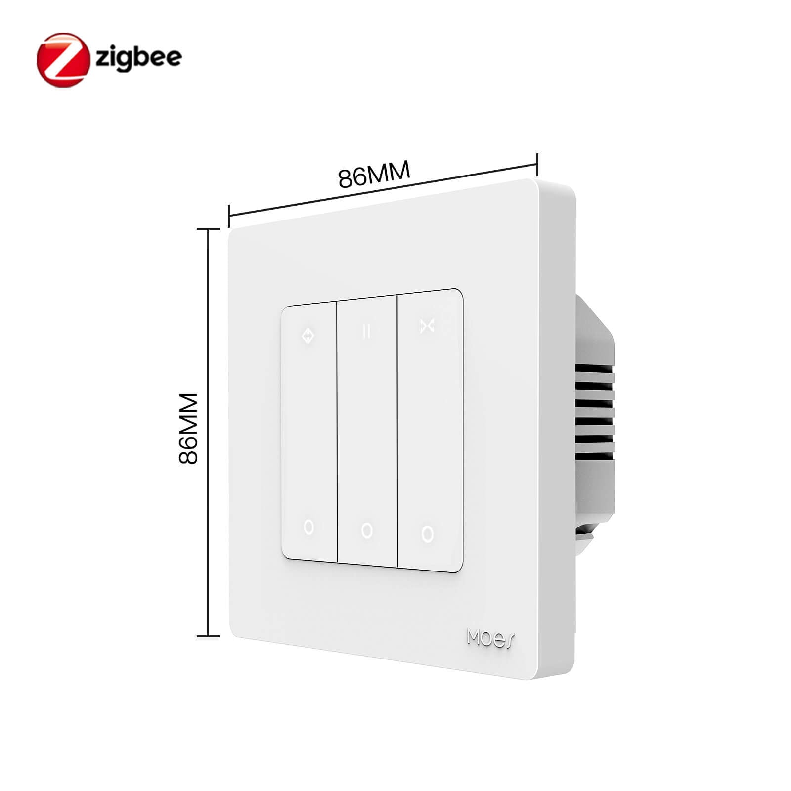 MOES ZigBee RF Smart Curtain Switch For Roller Shutter Electric Curtains Blind Motor Support Timing & Remote Control、mySite、fannypackpong