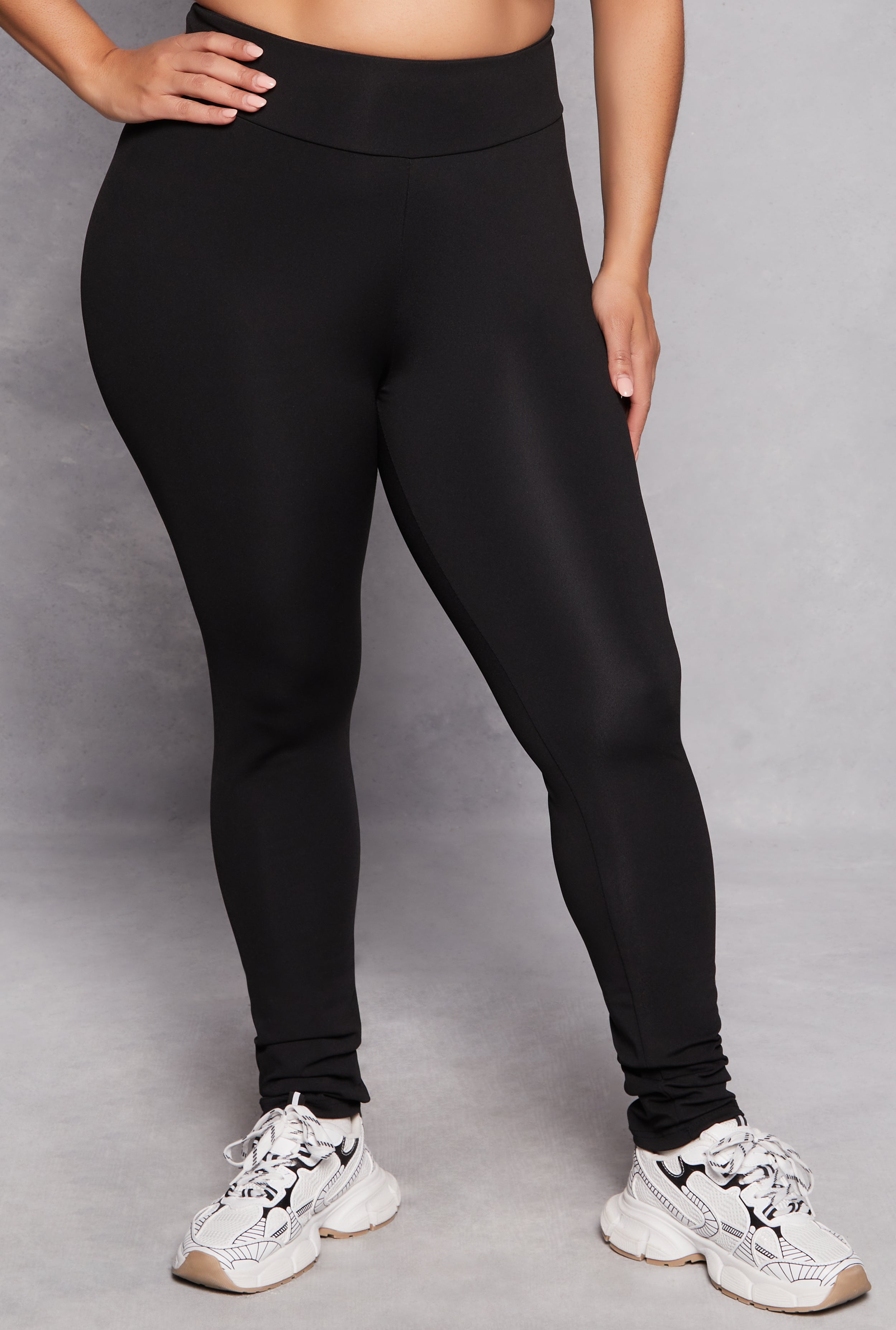 Plus Size Basic Activewear Leggings、mySite、camillekostekn