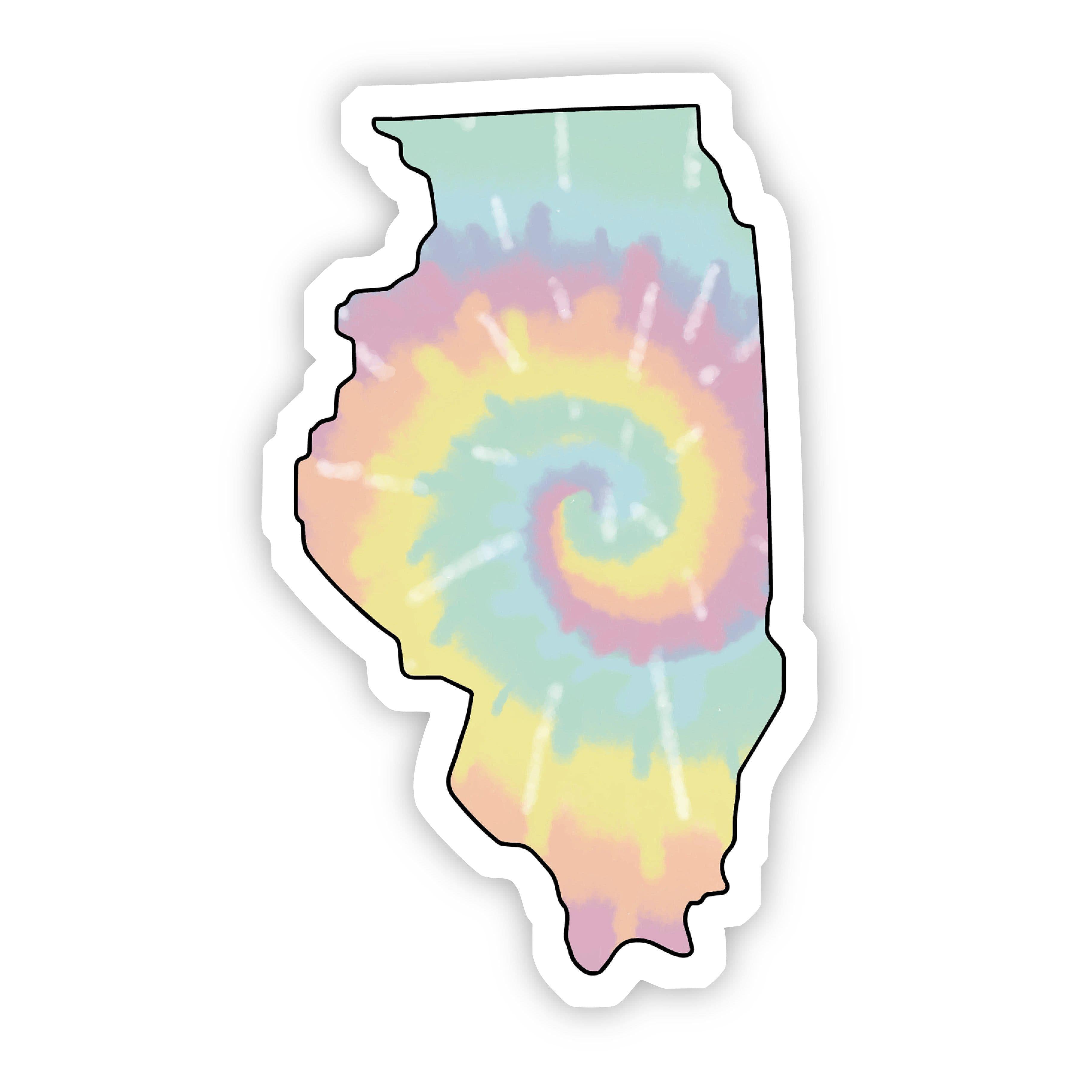  Illinois Tie Dye Sticker、mySite、elrpsem3k