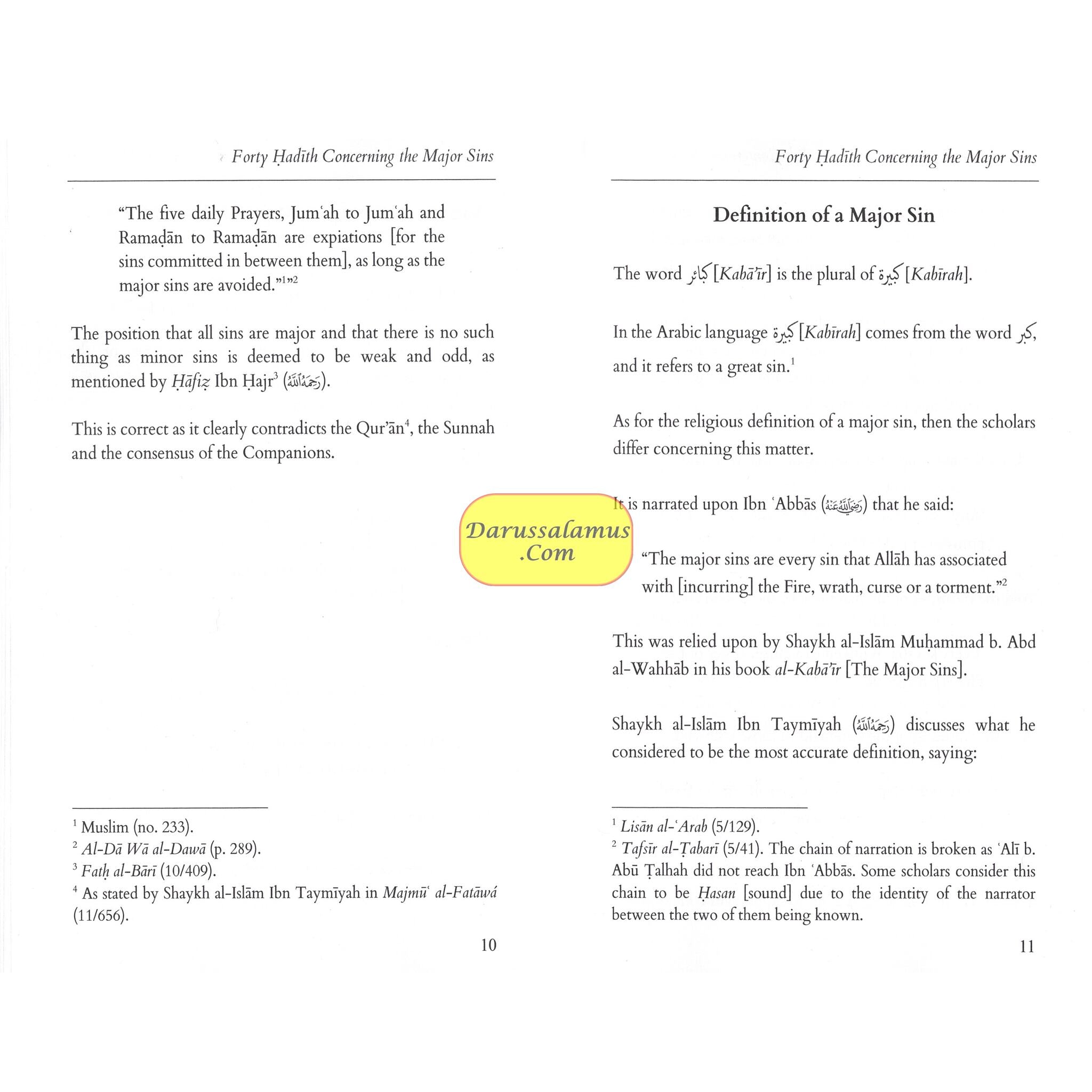 Forty Hadith Concerning The Major Sins by Hassan Somali、mySite、topwebapps