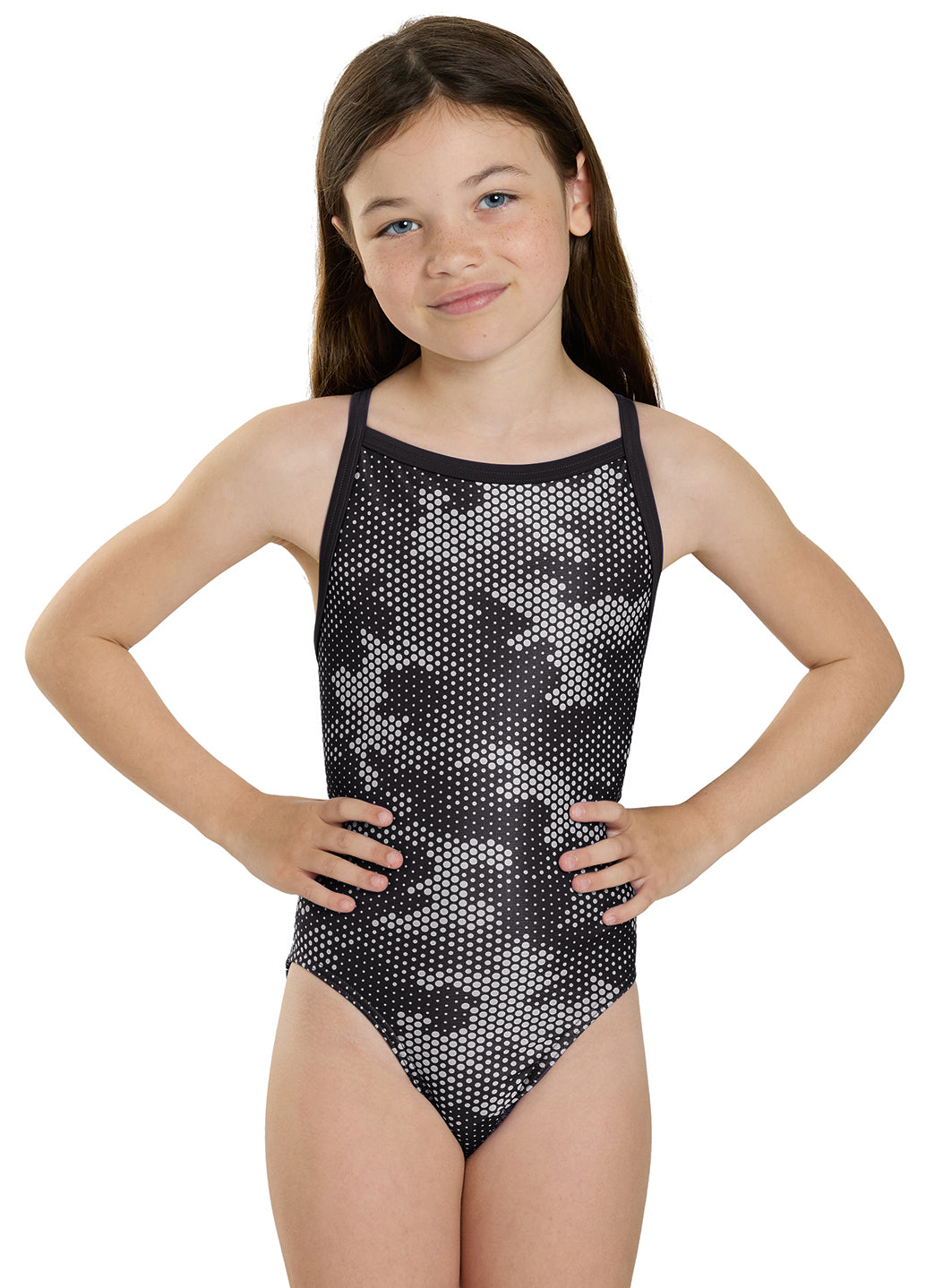 Sporti HydroLast Digi Camo Thin Strap One Piece Swimsuit (22-44)、mySite、noshort