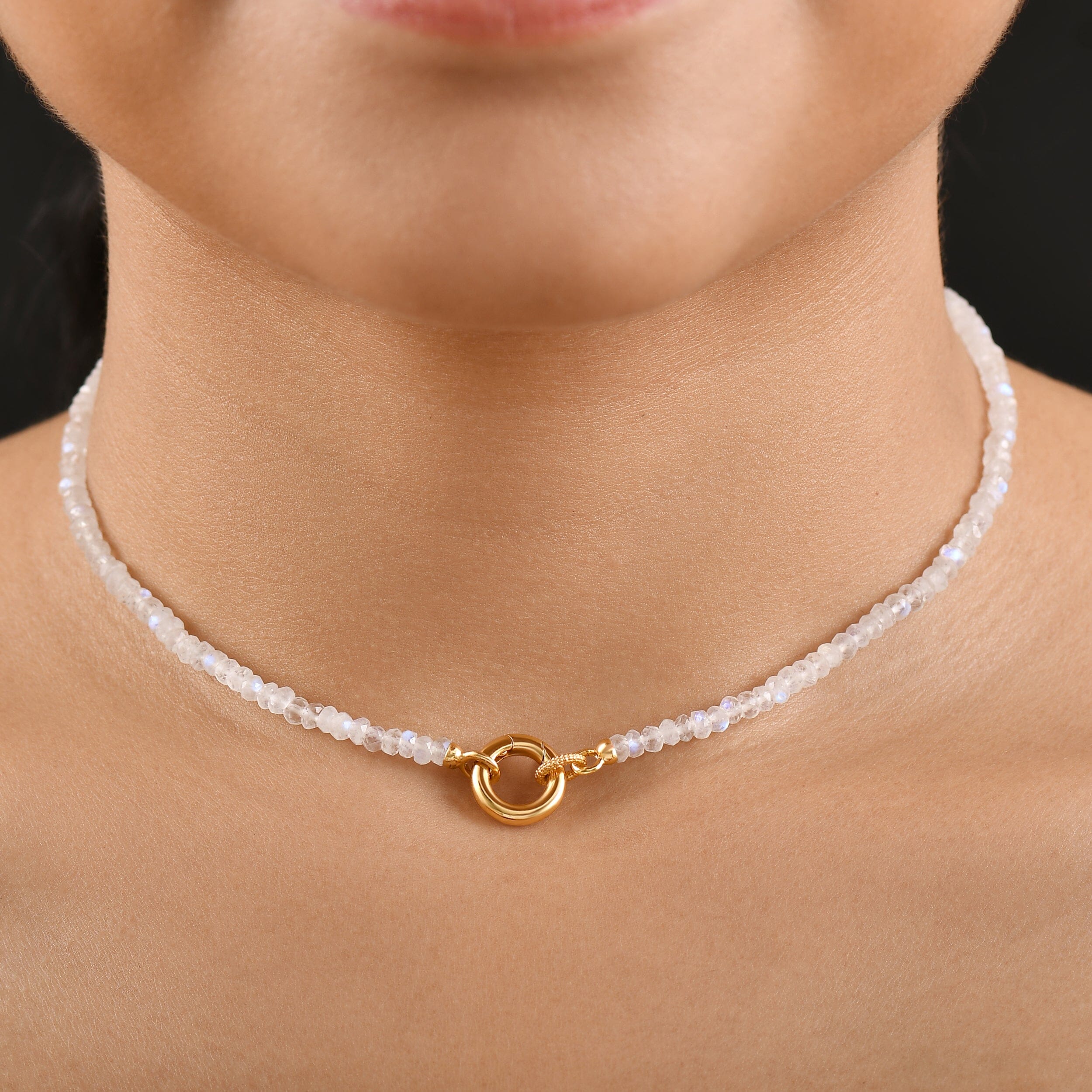 Rainbow Moonstone Beads Necklace - Spirit Link Dotted、mySite、hinf8tx79