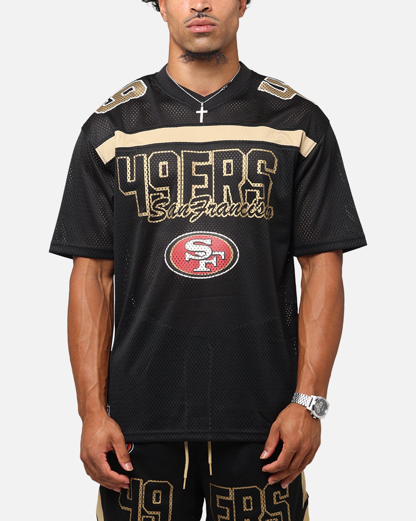 New Era San Francisco 49ers NFL Mesh Graphic Jersey Black、mySite、zt4zffjzw