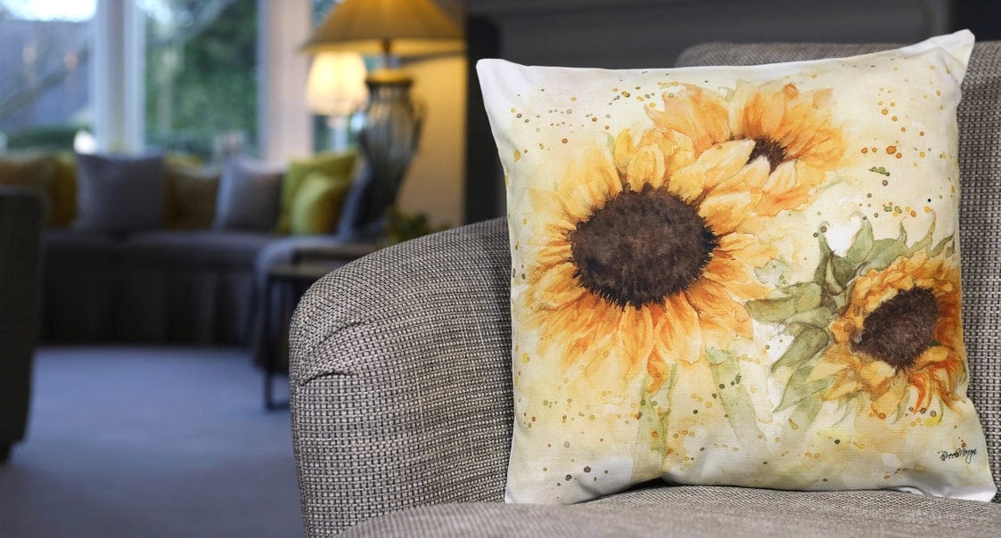 Sunflowers Medium Pillow (17x17)、mySite、g9winljtr