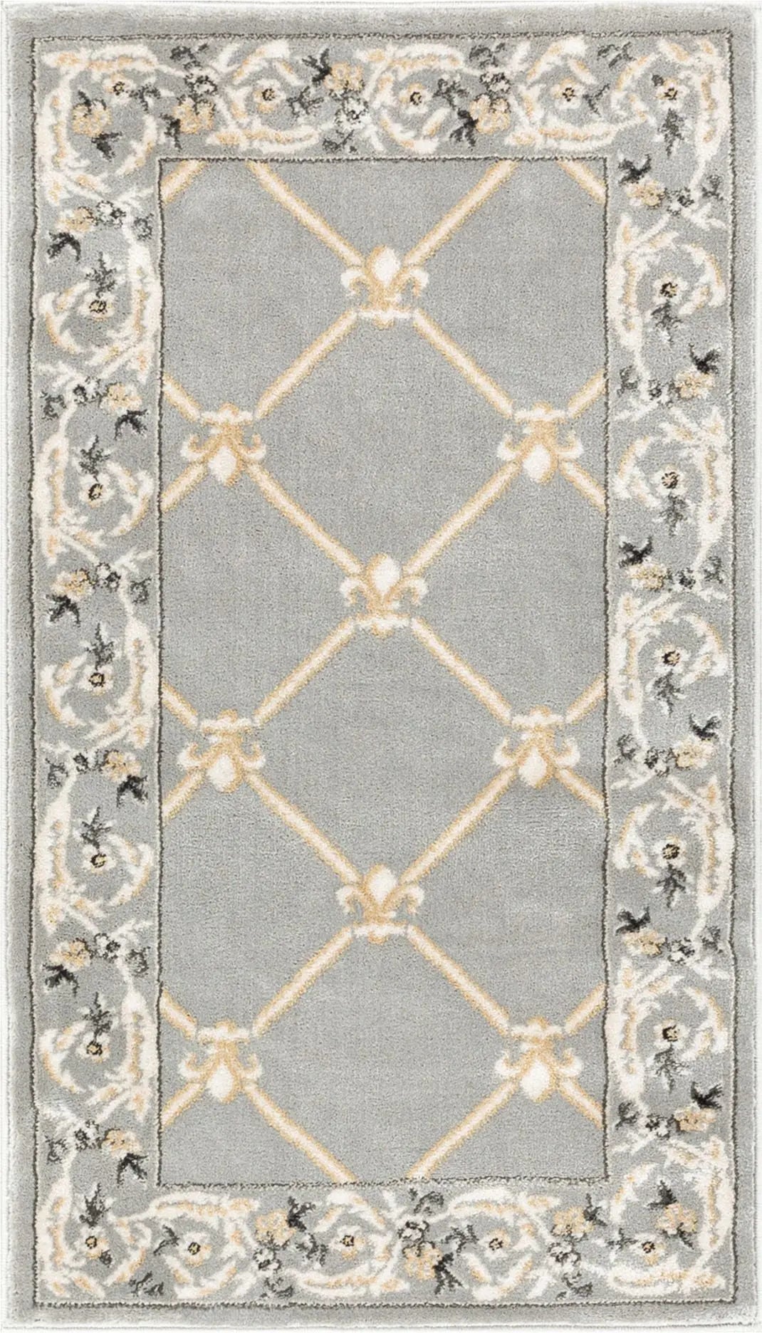 Fleur De Lis Grey Traditional Rug、mySite、gigharbornorthrealestate