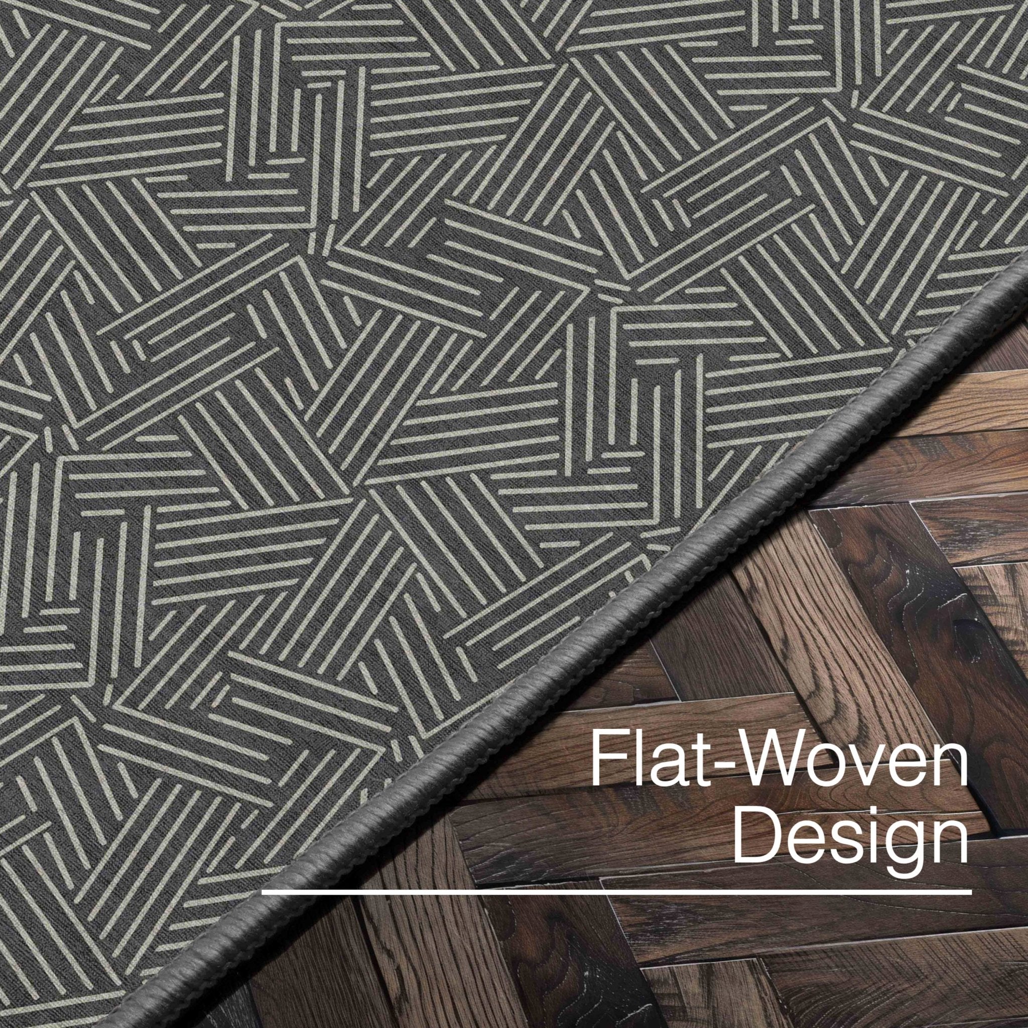 Sigrid Custom Rug - Monochrome Geometric, Low Pile, Easy Clean, Customizable for Your Space、mySite、gigharbornorthrealestate