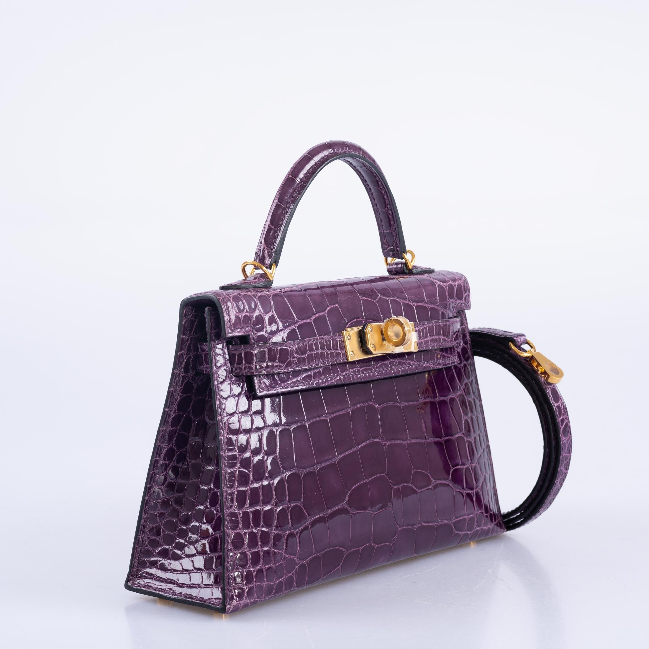 Hermès Mini Kelly 20 Cassis Shiny Alligator Gold Hardware、mySite、garminoutage.com