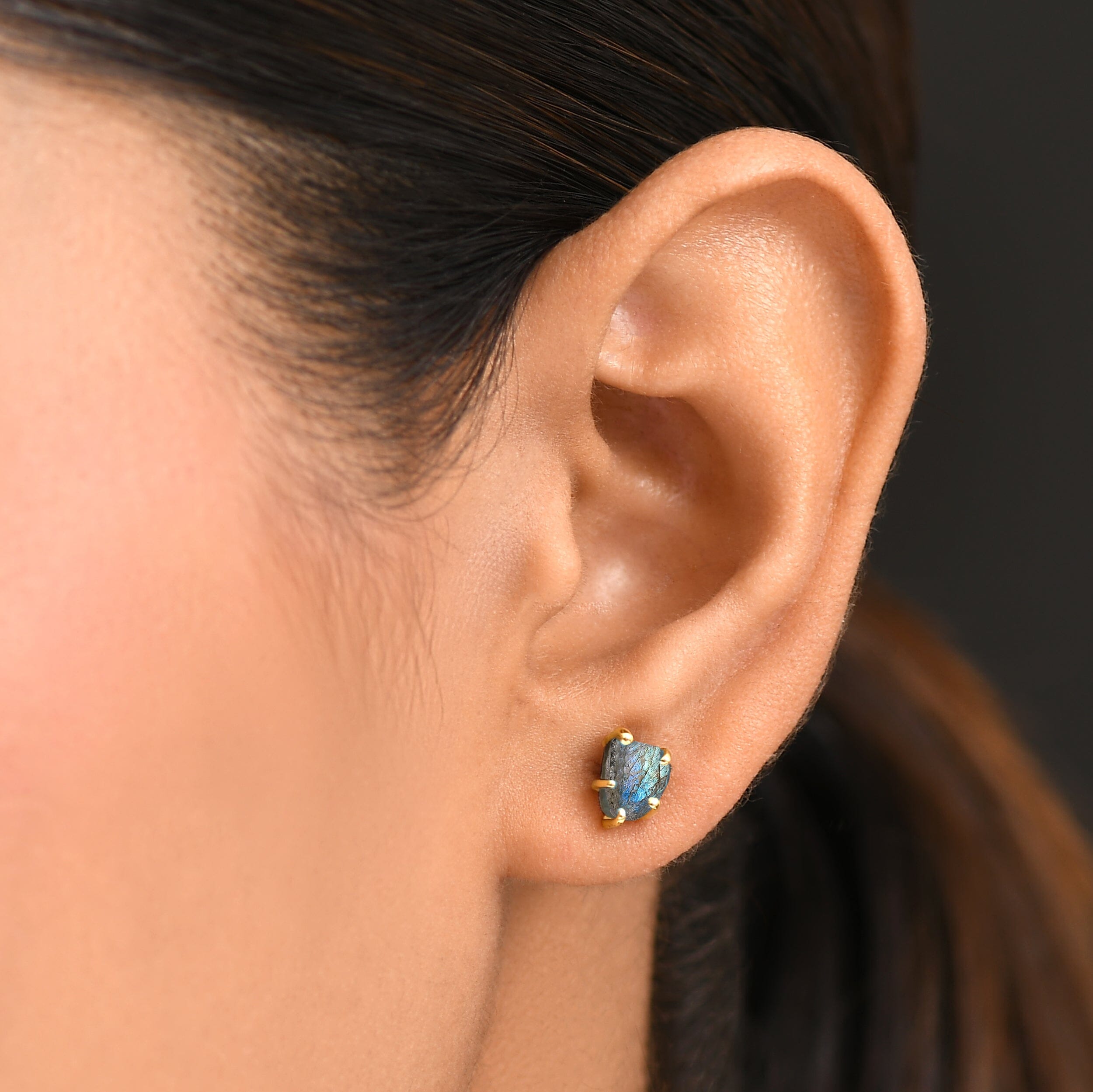 Raw Crystal Earrings - Celestial Labradorite、mySite、hinf8tx79