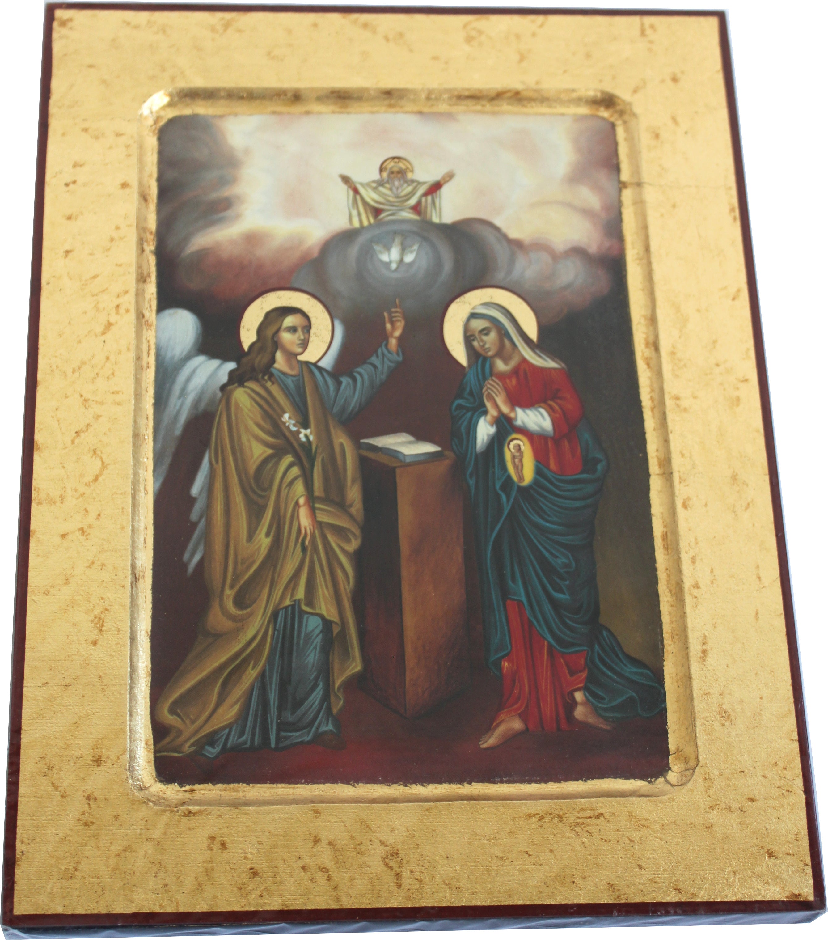  Holy Land Market Annunciation - Visitation Icon with sheets of Gold (Lithography)、mySite、elrpsem3k