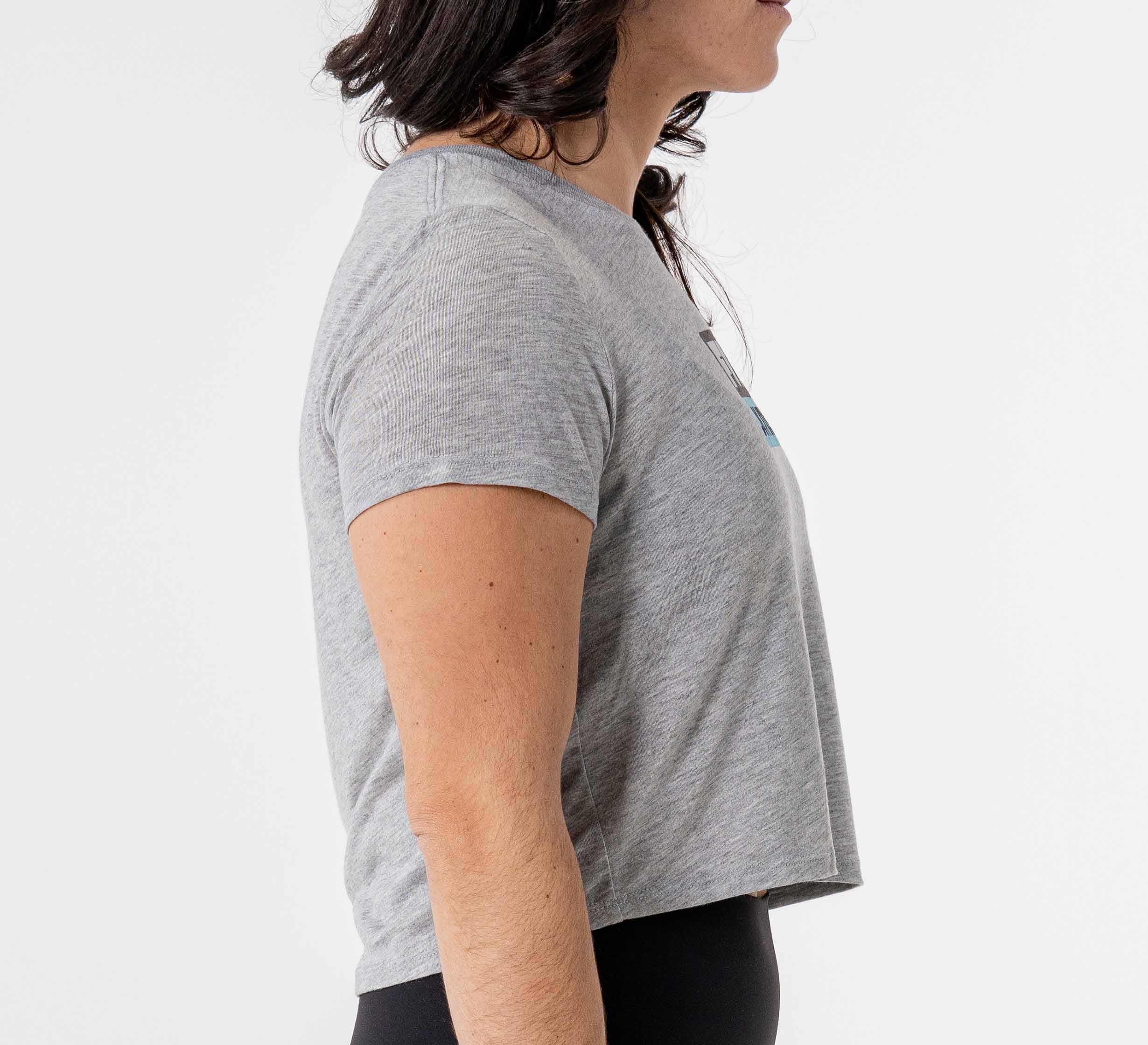 Womens Crop Retro Jiu Jitsu T-Shirt Grey、mySite、gigharbornorthrealestate