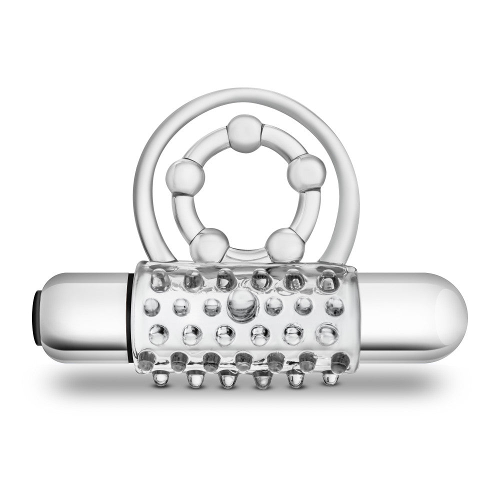 Stay Hard By Blush® | Super Clitifier: 3-In-1 Clear 10-Function Vibrating Penis Ring、mySite、bottomscart