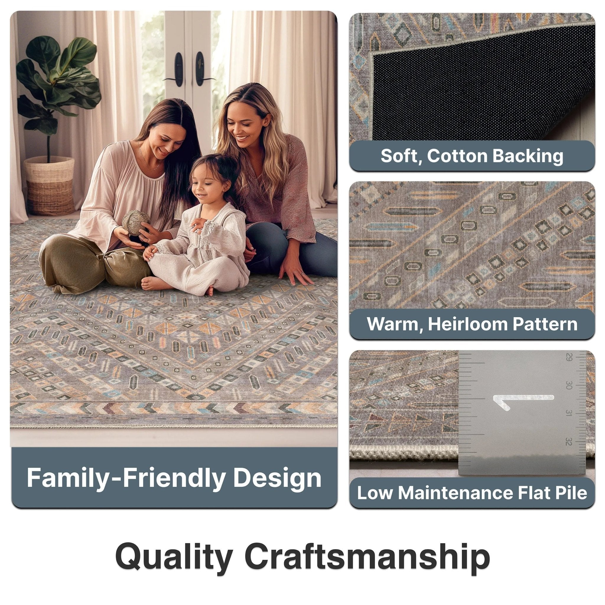 Anya Vintage Tribal Chevron Grey Flat-Weave Rug、mySite、gigharbornorthrealestate