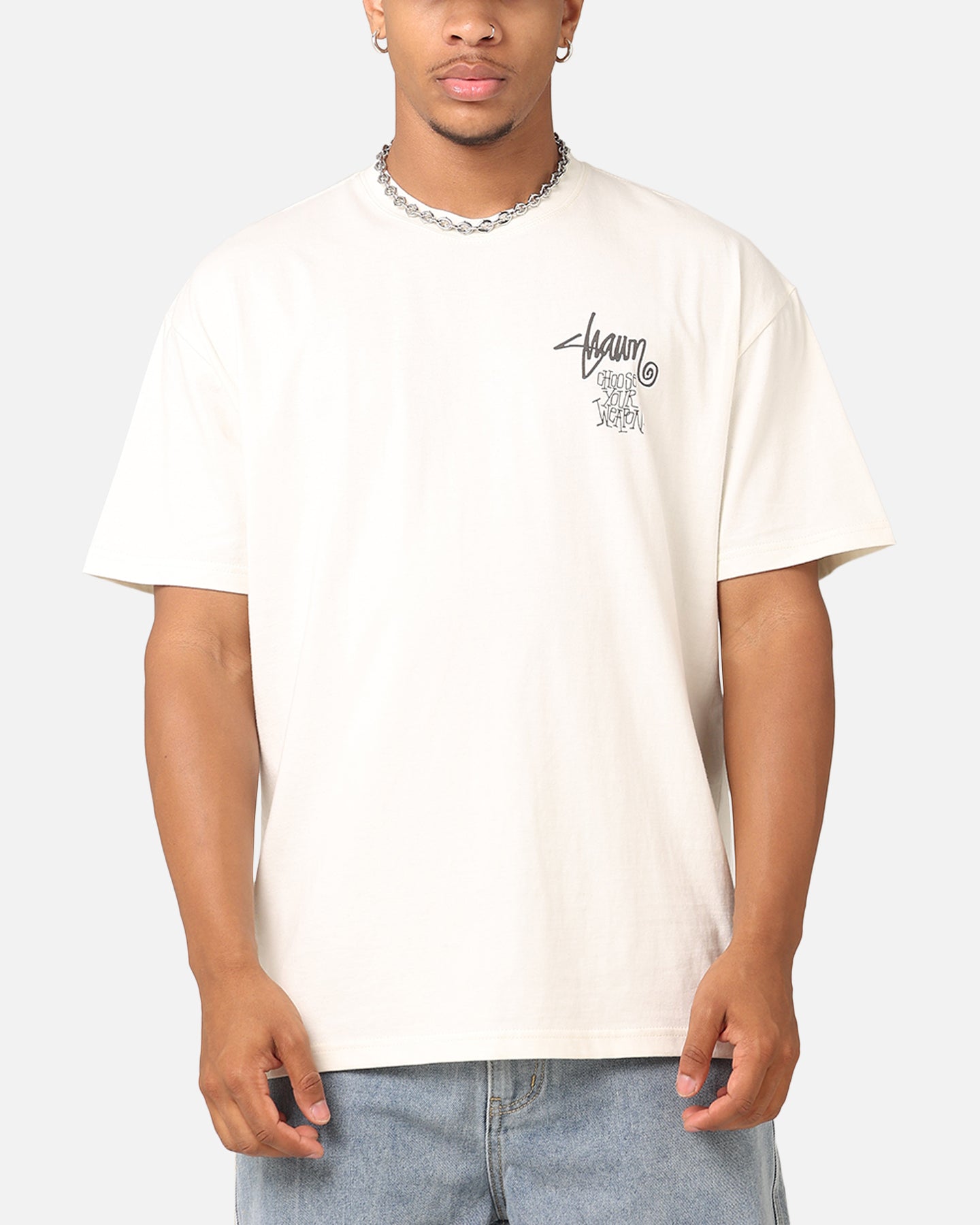 S Double Choose Your Weapon T-Shirt Washed White、mySite、zt4zffjzw