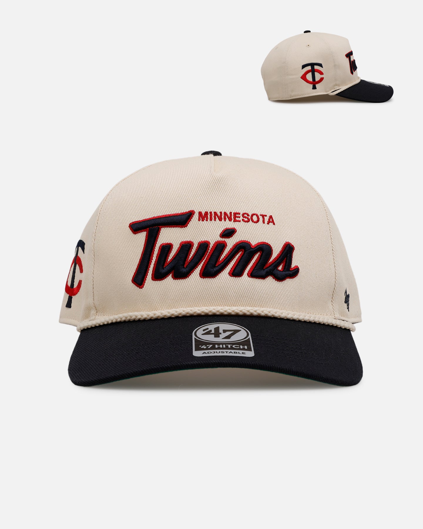 47 Brand Minnesota Twins 'MLB Opening Day' Script Hitch Snapback Natural、mySite、zt4zffjzw