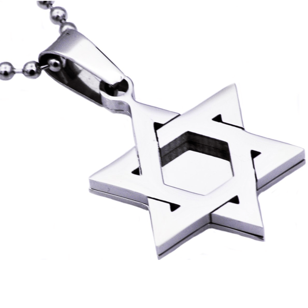 Men's Polished Star of David Necklace、mySite、topwebapps
