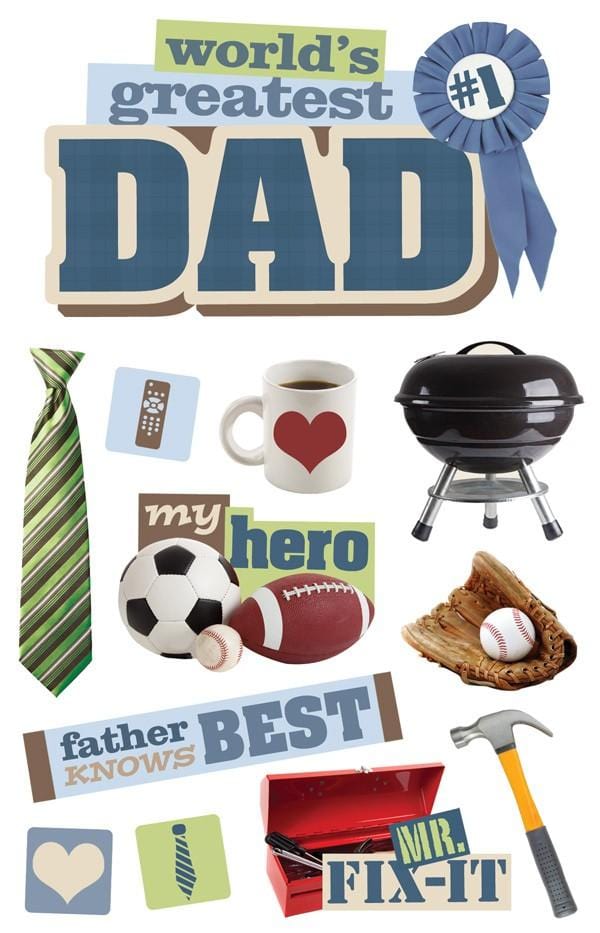  Scrapbook Stickers - 3D Dad、mySite、ghnorth