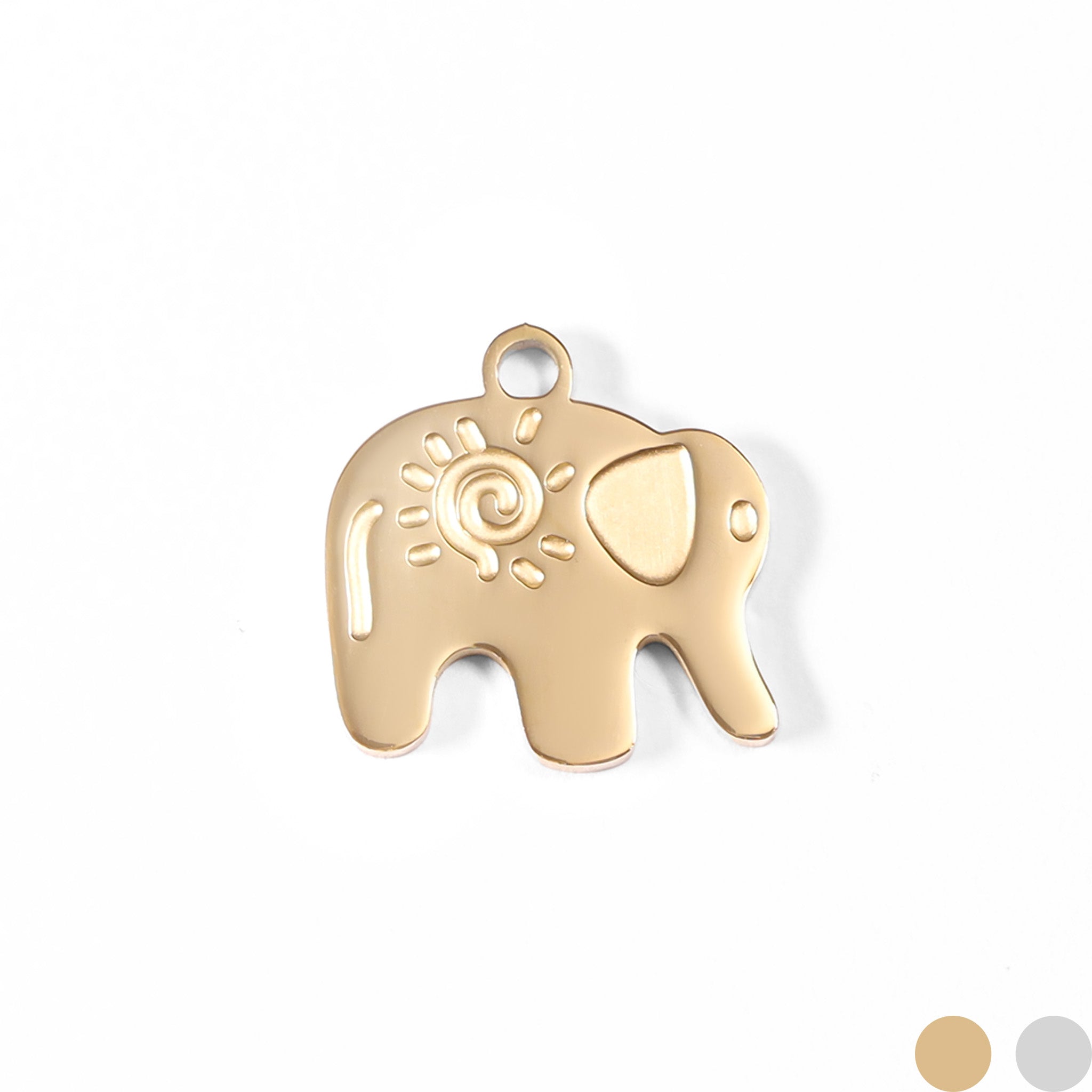 18K Gold PVD Stainless Steel Elephant Charm / PDL0016、mySite、dreamappss