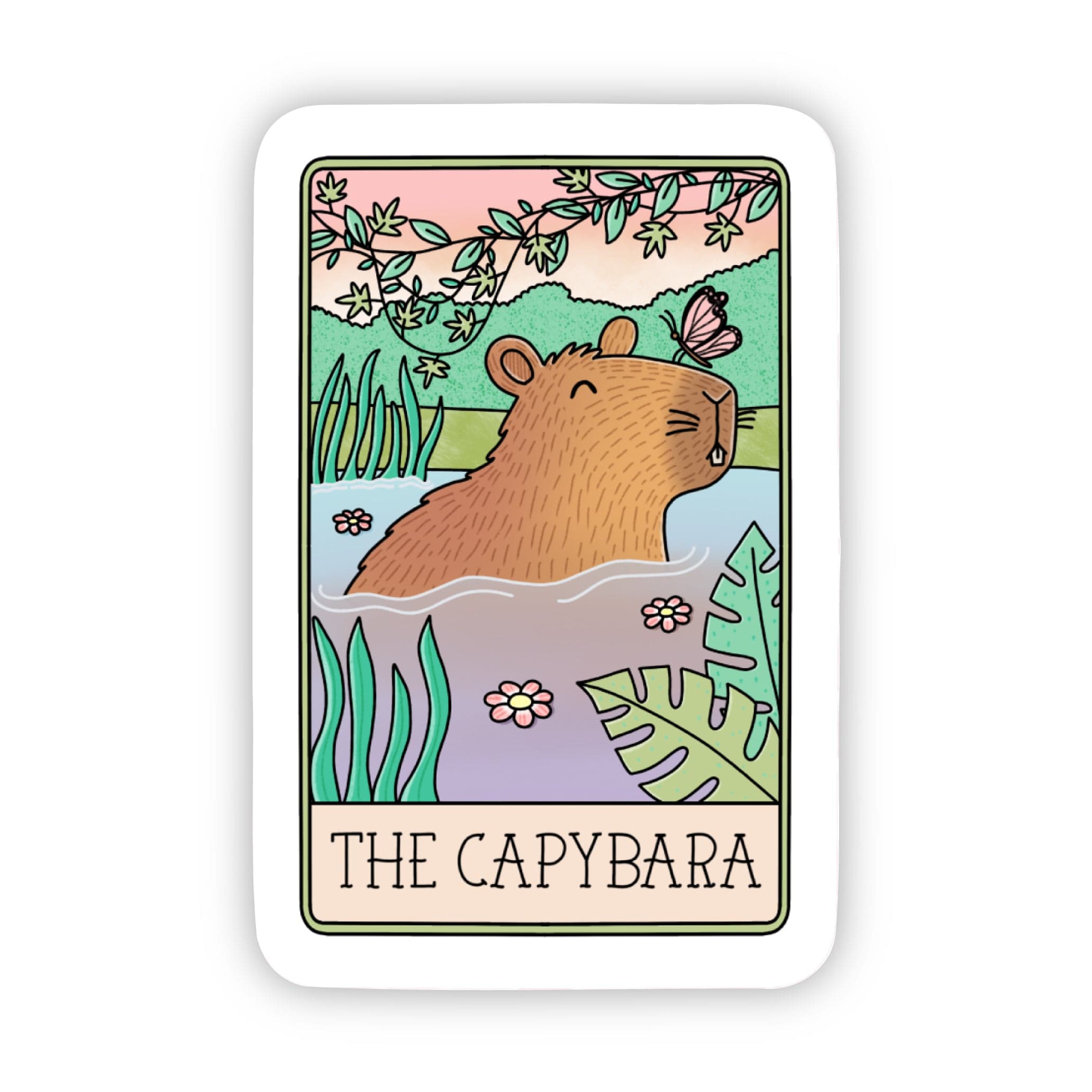  The Capybara Tarot Card Sticker、mySite、ghnorth