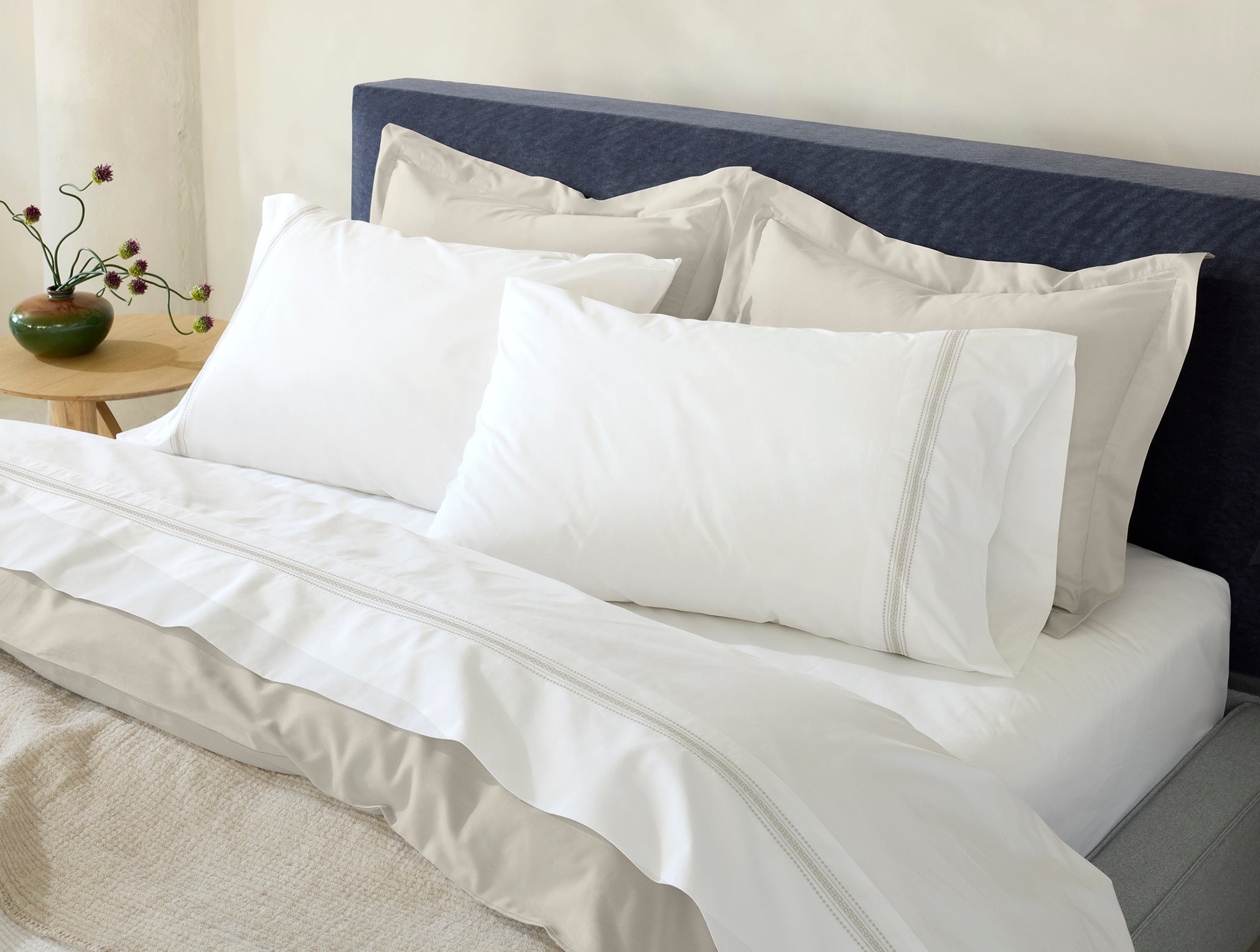  Landscape Embroidered Organic Percale Sheet Set、mySite、sugarbowlscore