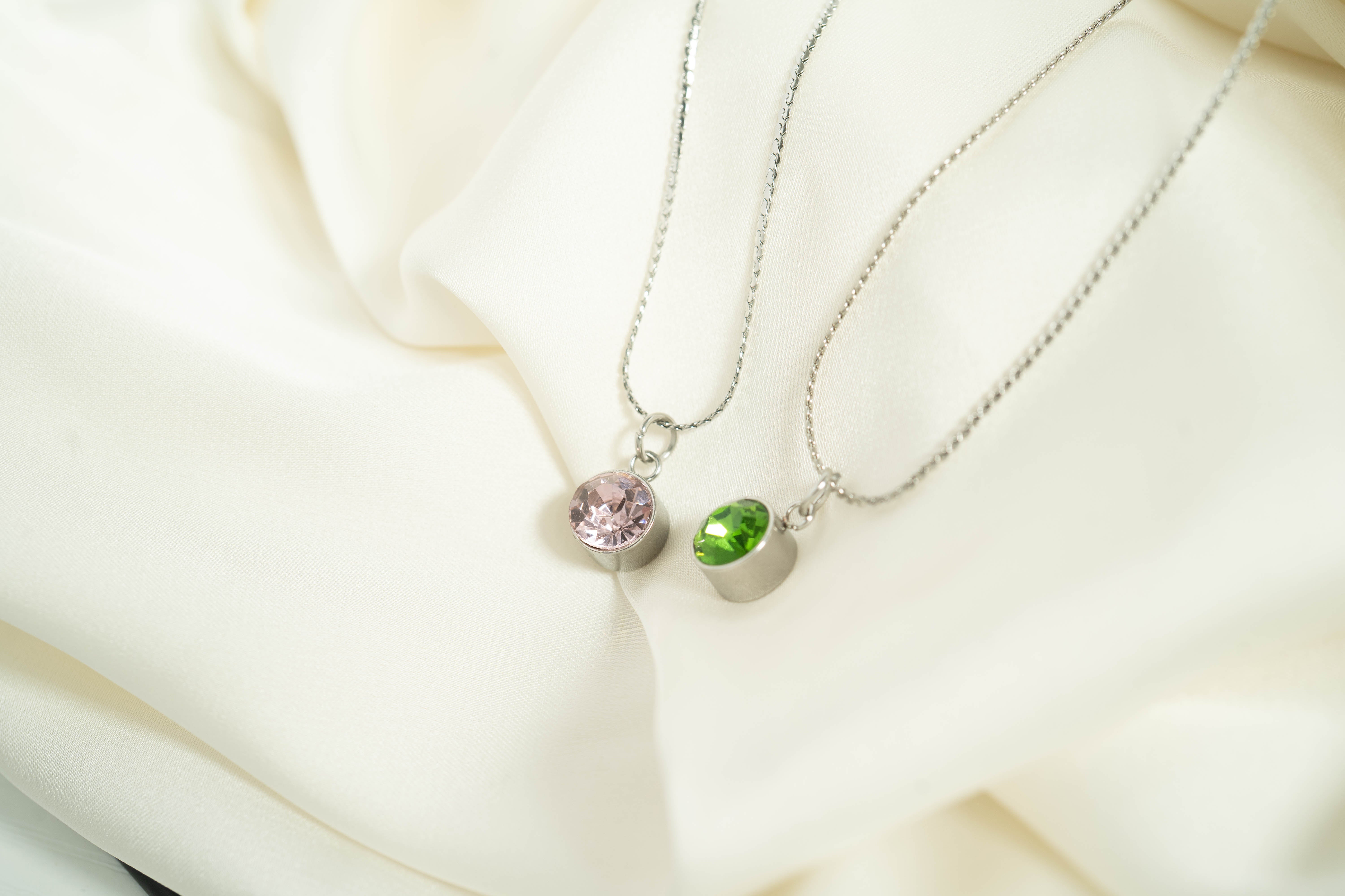 Stainless Steel Round Birthstone Charm 8mm / PDL0266、mySite、dreamappss