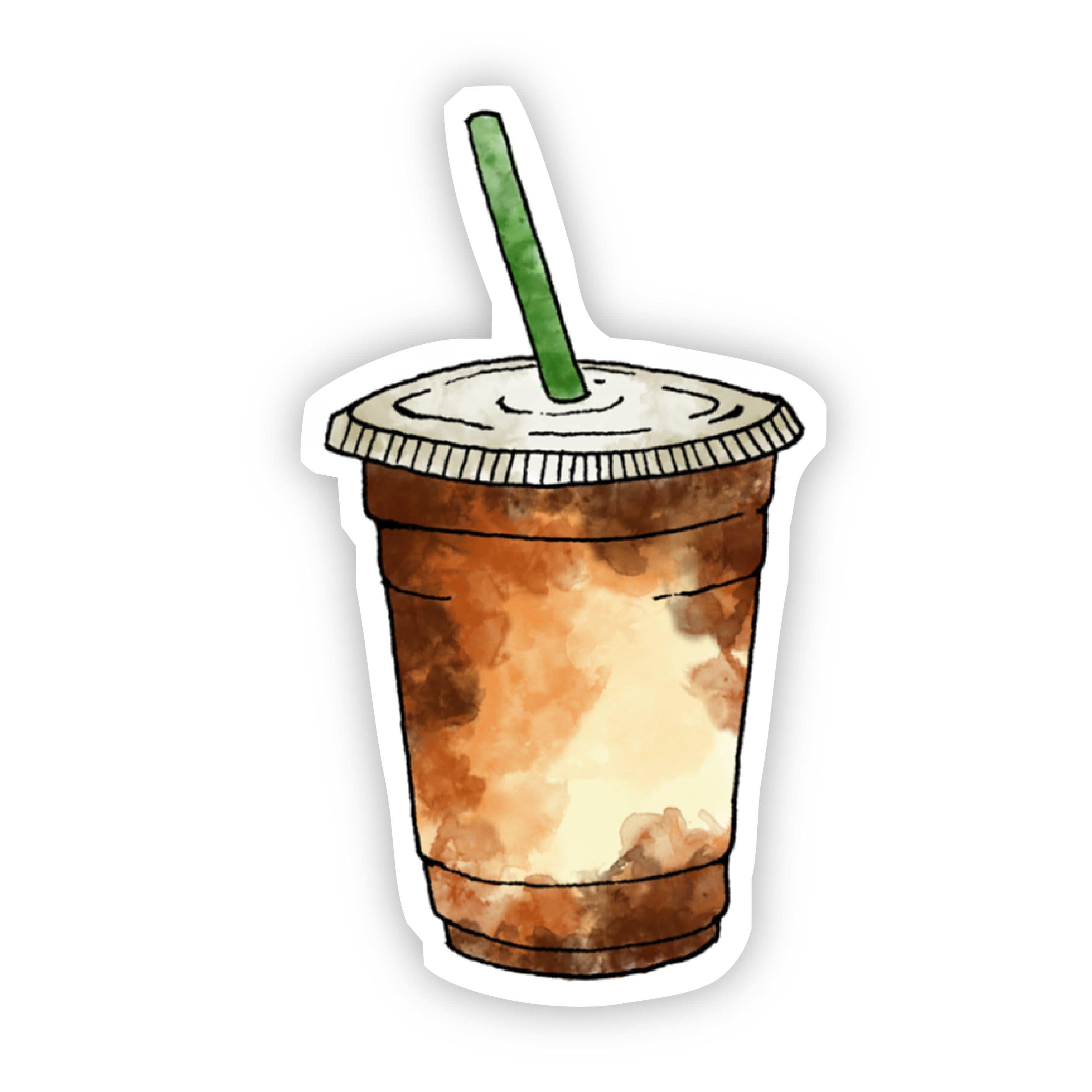 Iced Coffee Watercolor Sticker、mySite、elrpsem3k