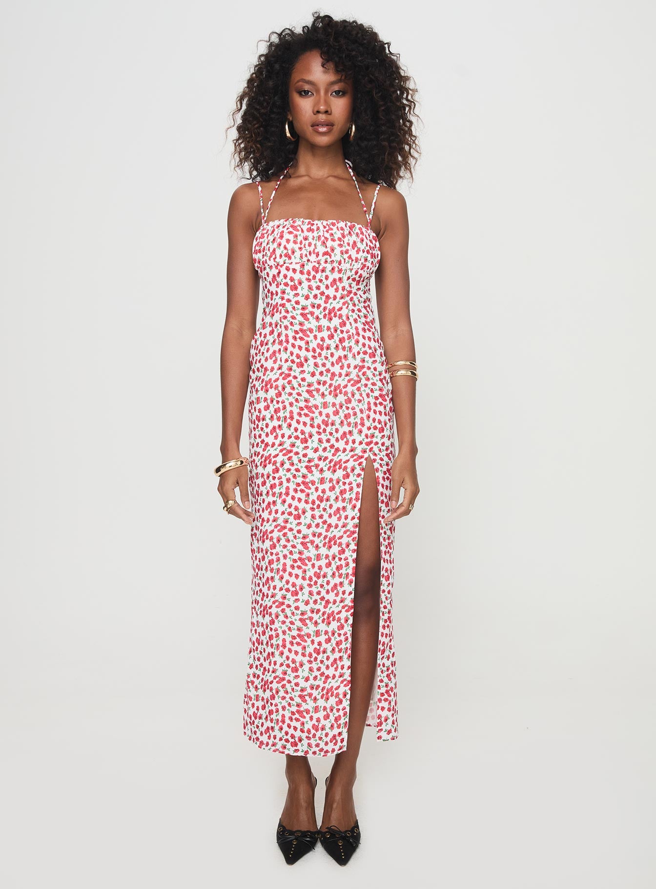 Kish Maxi Dress Red Floral、mySite、solidvoid
