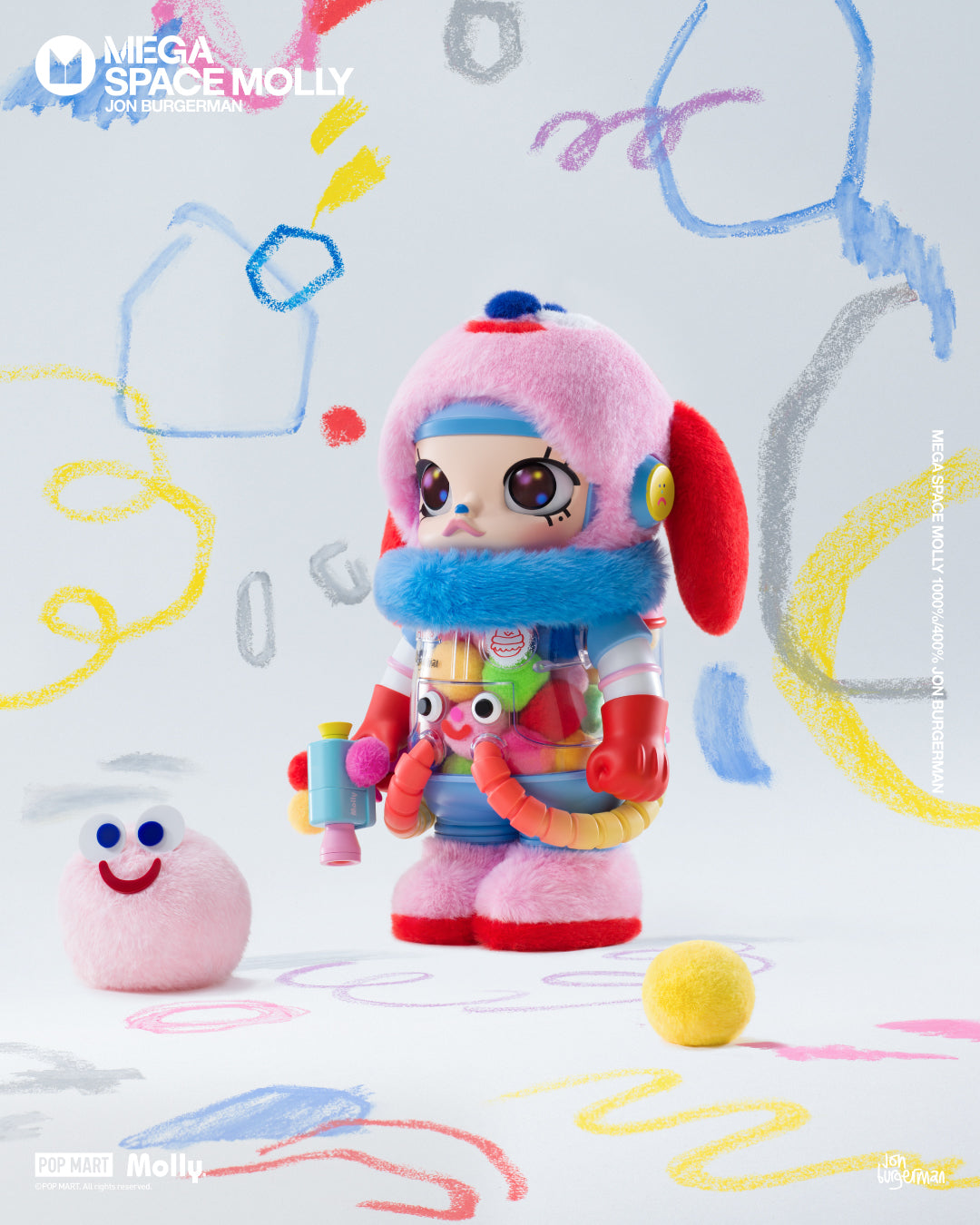  POP MART MEGA SPACE MOLLY 1000% Jon Burgerman、mySite、greenlandpopulation