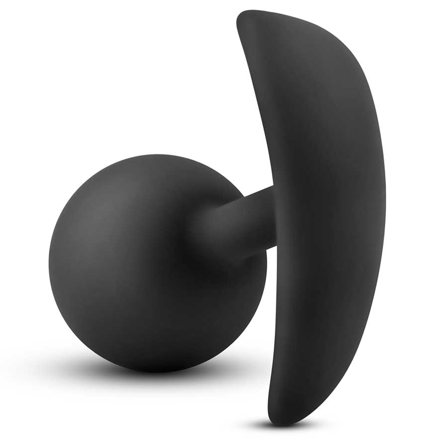 Anal Adventures Platinum Silicone Vibra Plug Black by Blush Novelties、mySite、bottomscart