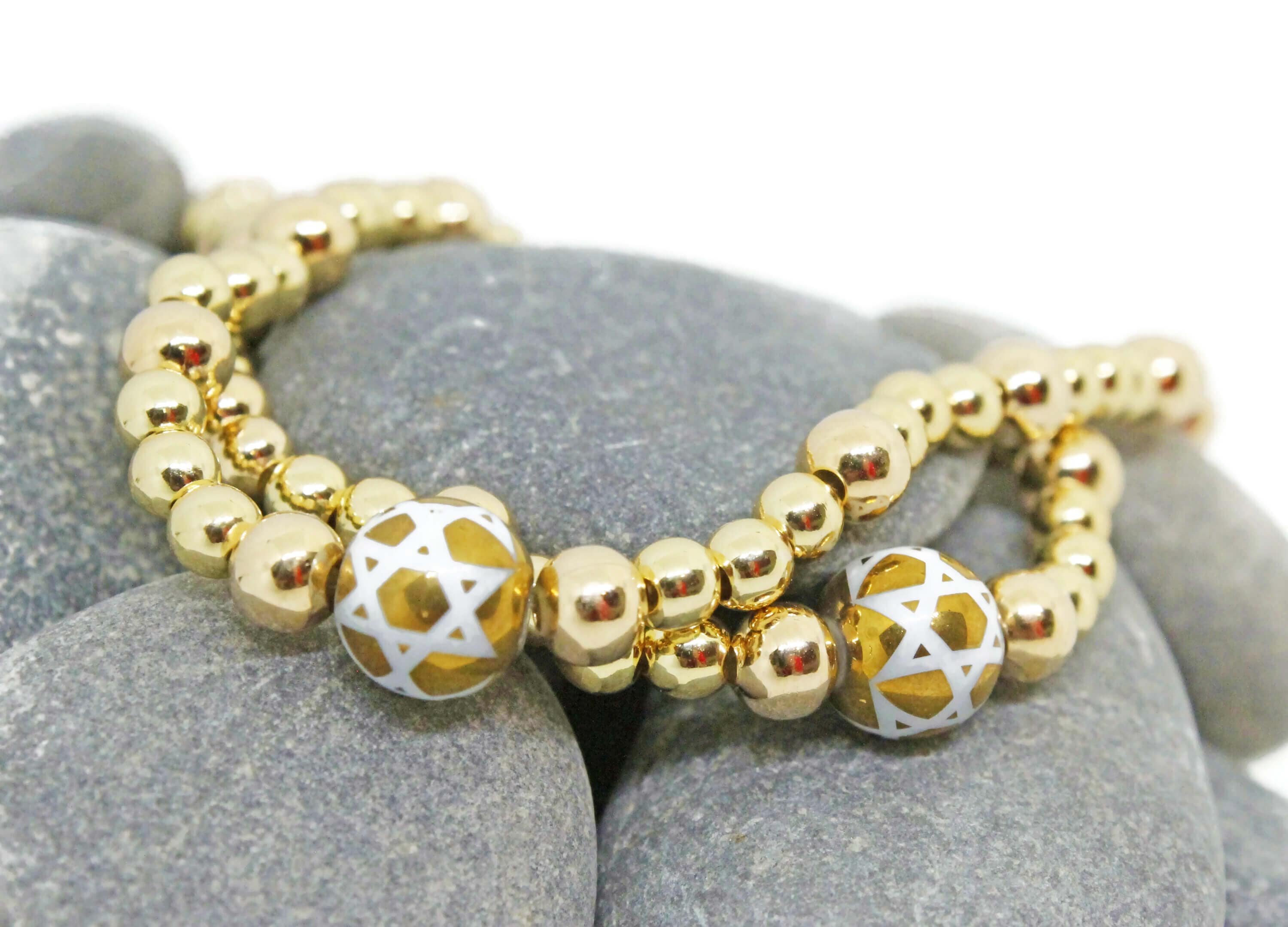 Gold Beaded Star of David Bracelet、mySite、topwebapps