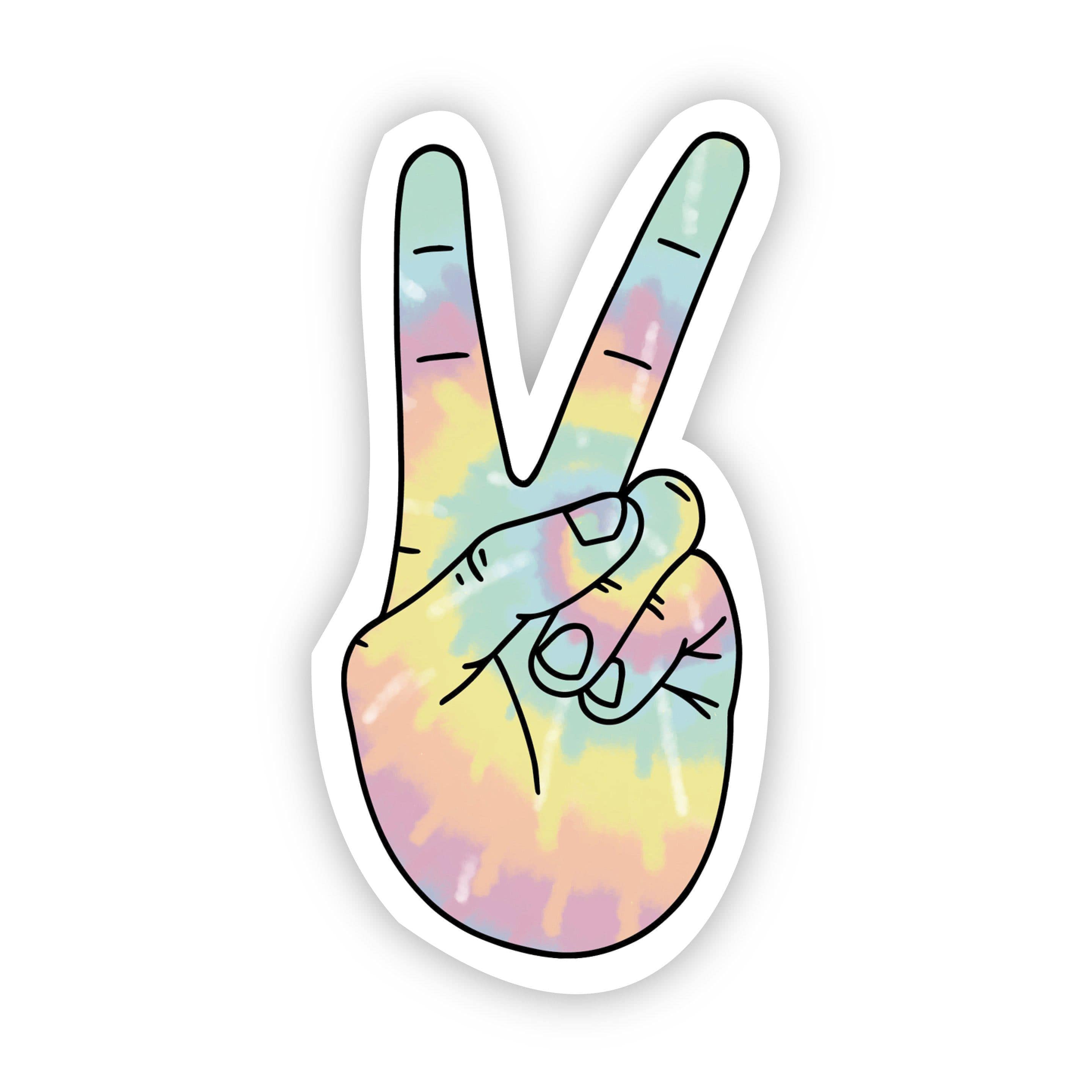  Peace Sign Tie Dye Aesthetic Sticker、mySite、elrpsem3k