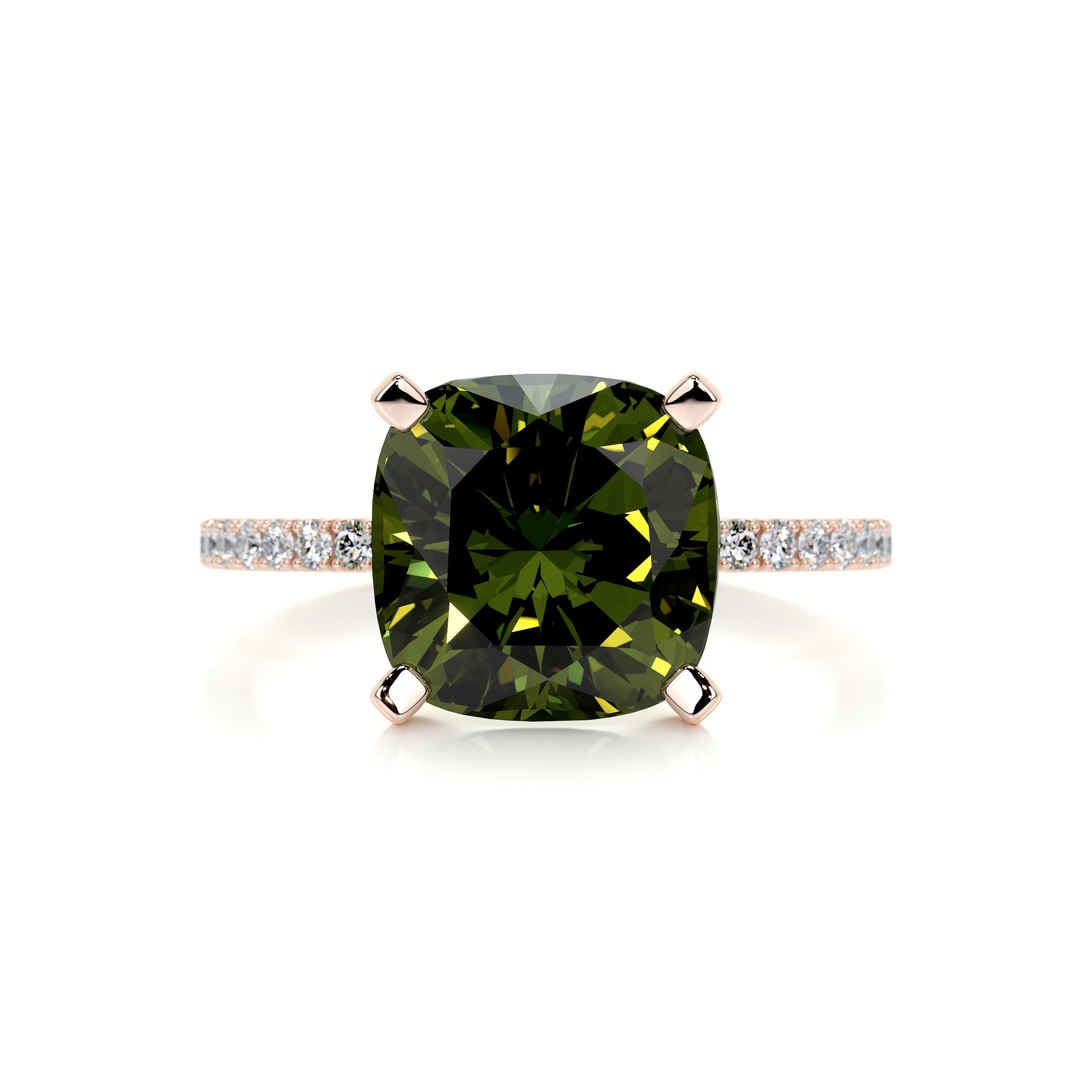 Stephanie Gemstone & Diamonds Ring (6 Carat) -14K Rose Gold、mySite、hinf8tx79