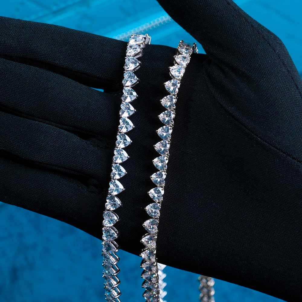 6MM Moissanite Heart Tennis Chain 14K Gold、mySite、hinf8tx79