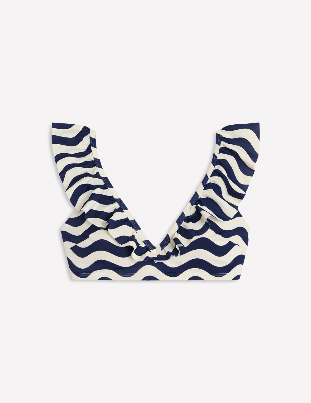  Evia Ruffle Bikini Top-French Navy, Mono Wave、mySite、ashleygrahame
