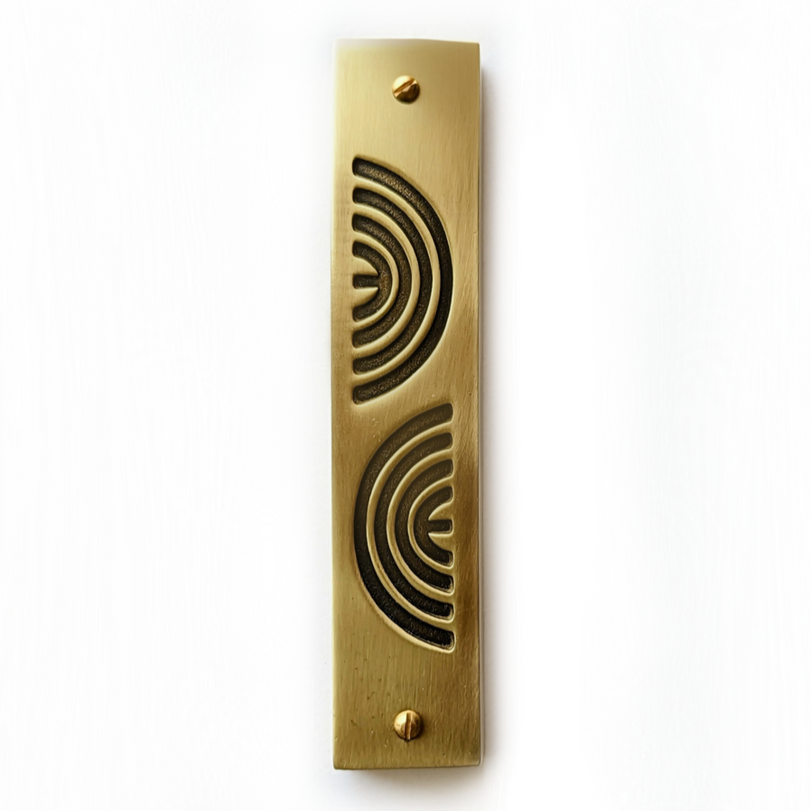 Brass Concentric Archs Mezuzah by Emily Rosenfeld、mySite、topwebapps