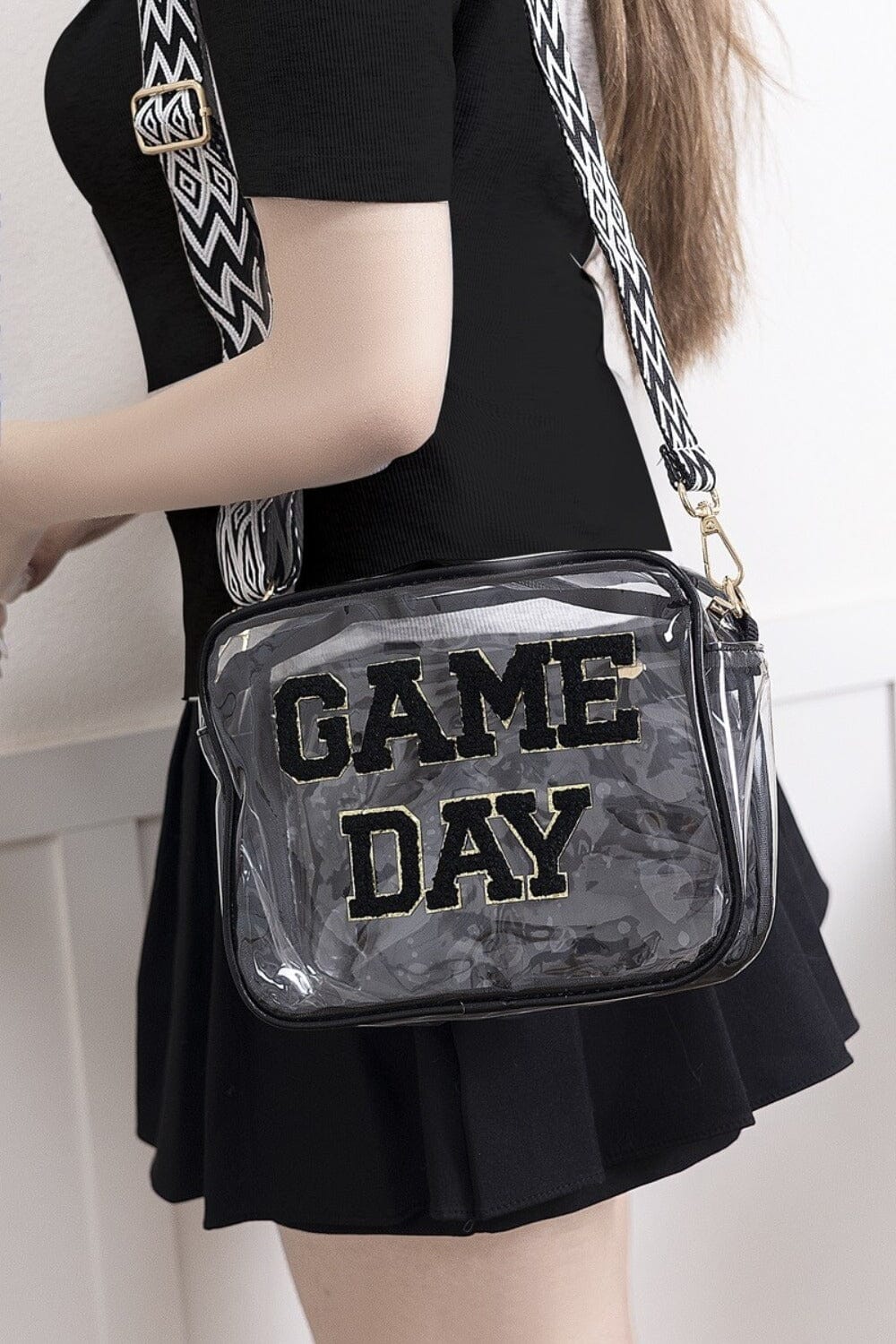 Zenana GAME DAY Stadium Approved Transparent Crossbody Bag、mySite、camillekostekn