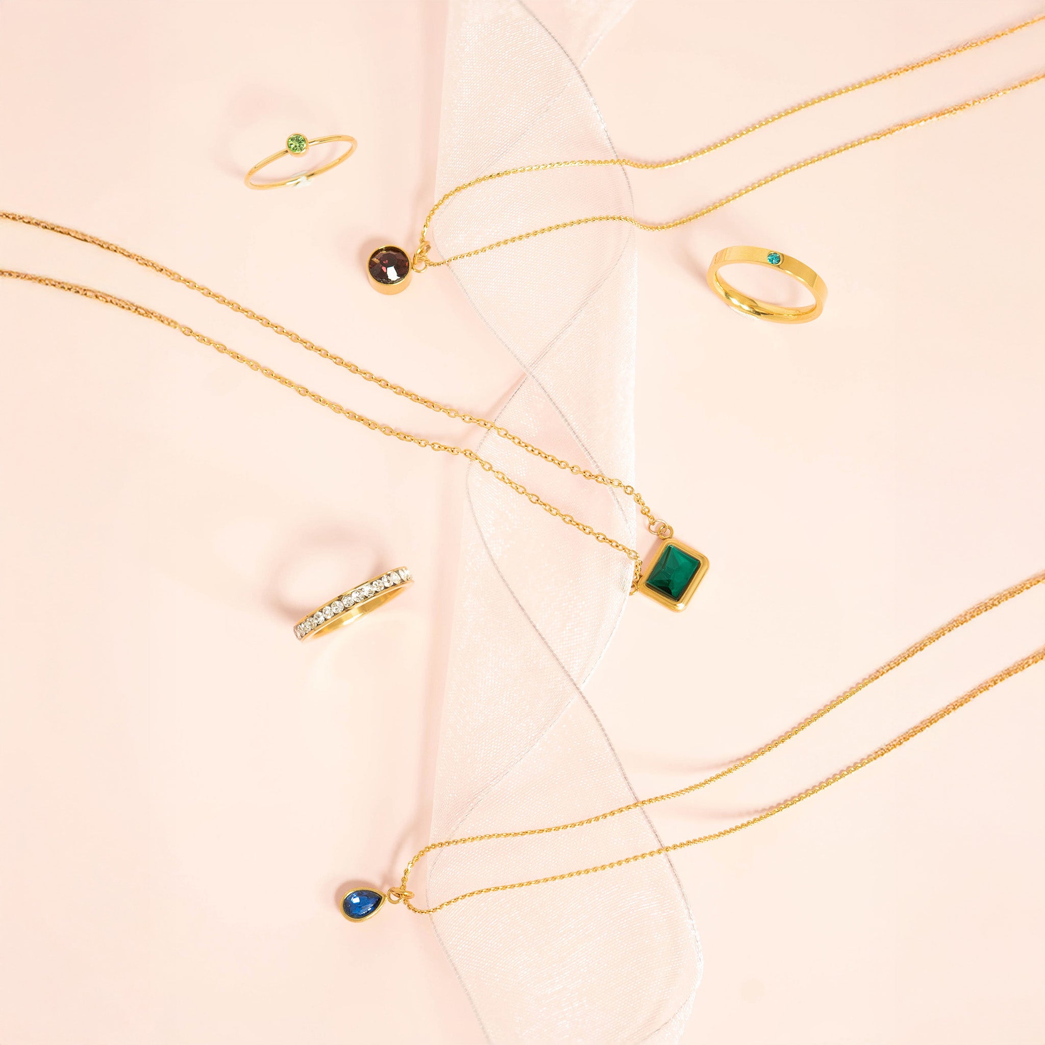 18K Gold PVD Stainless Steel CZ Eternity Ring / ETR3000、mySite、dreamappss