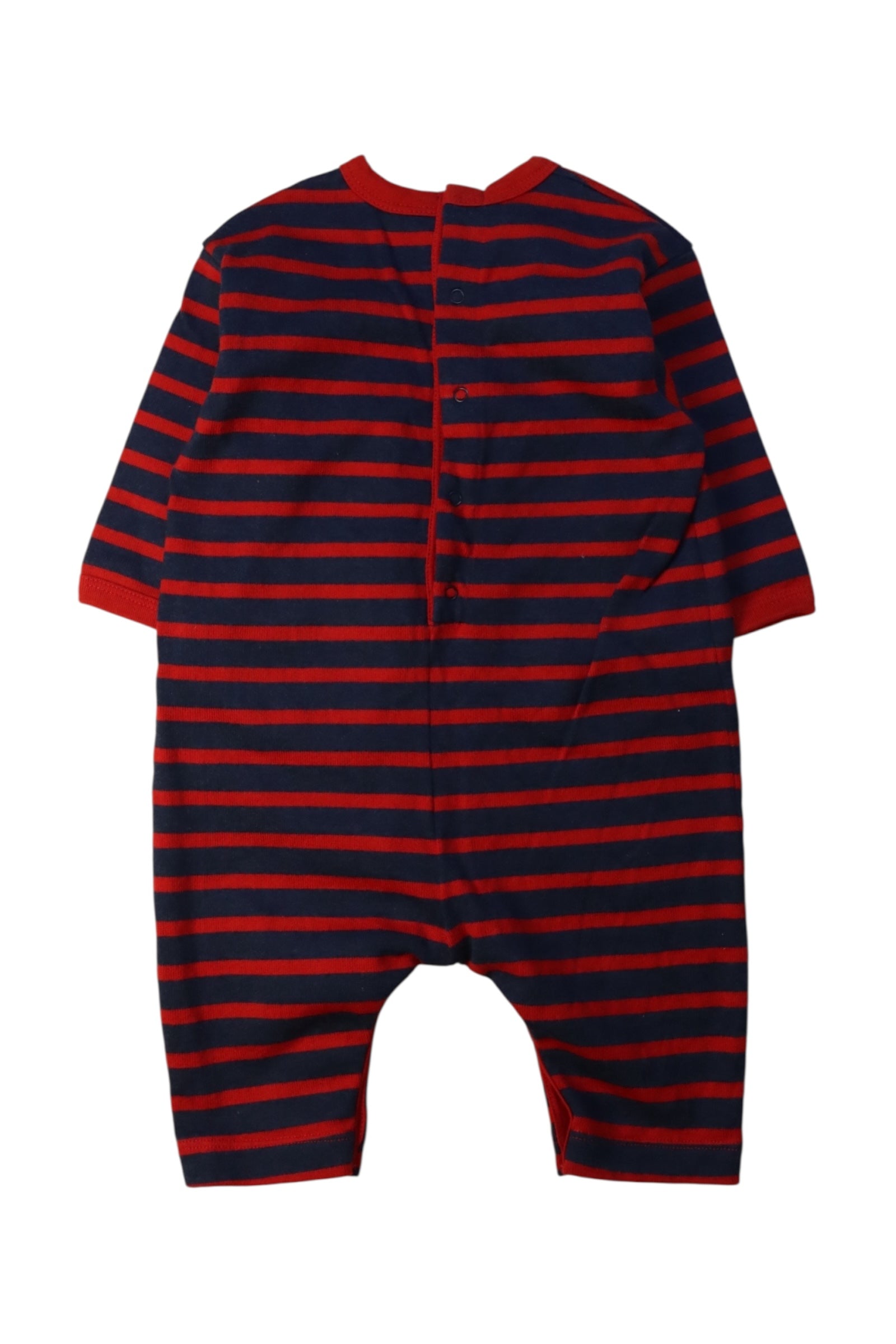 Petit Bateau Striped Long Sleeve Romper - 3-6M、mySite、g9winljtr