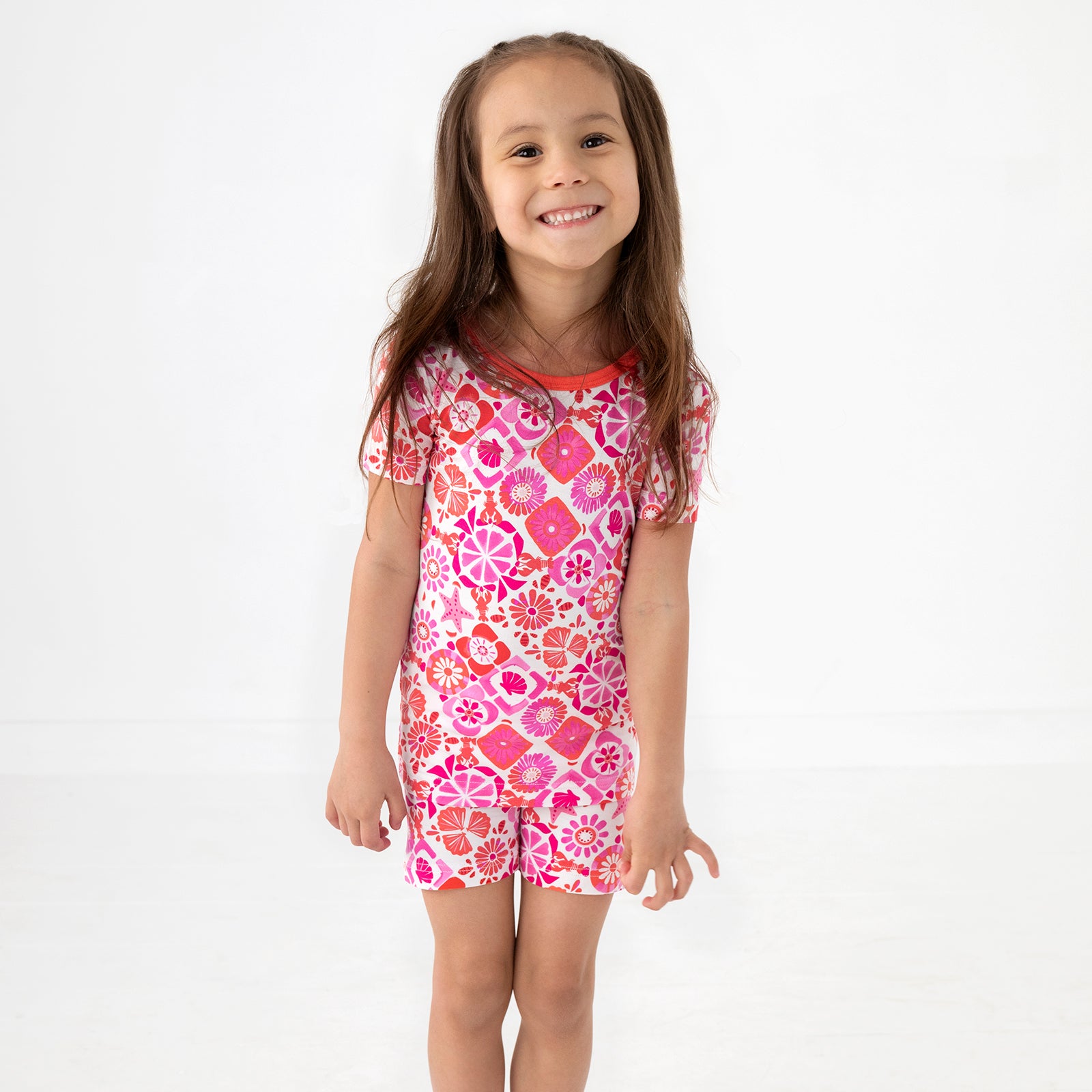 Coastal Gems Two-Piece Short Sleeve & Shorts Pajama Set、mySite、g9winljtr