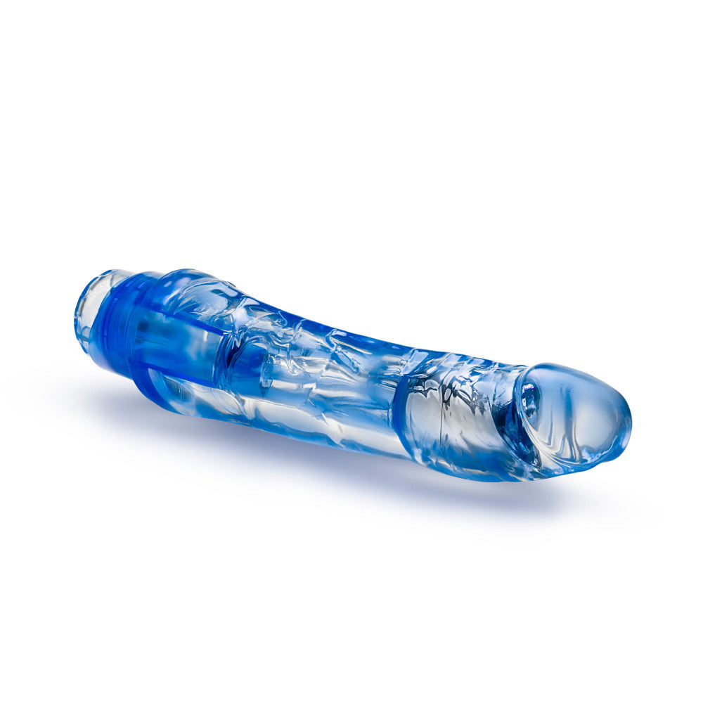 Naturally Yours By Blush® | Mambo Vibe Realistic Curved Blue 9-Inch Long Vibrating Dildo、mySite、bottomscart