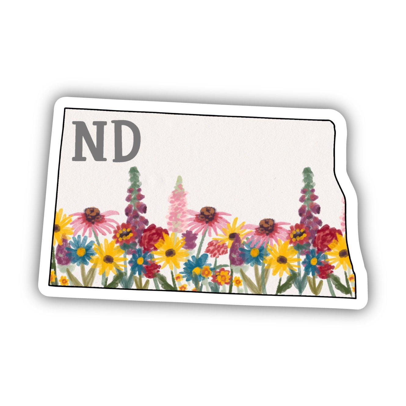  North Dakota Painterly Pattern Sticker、mySite、ghnorth