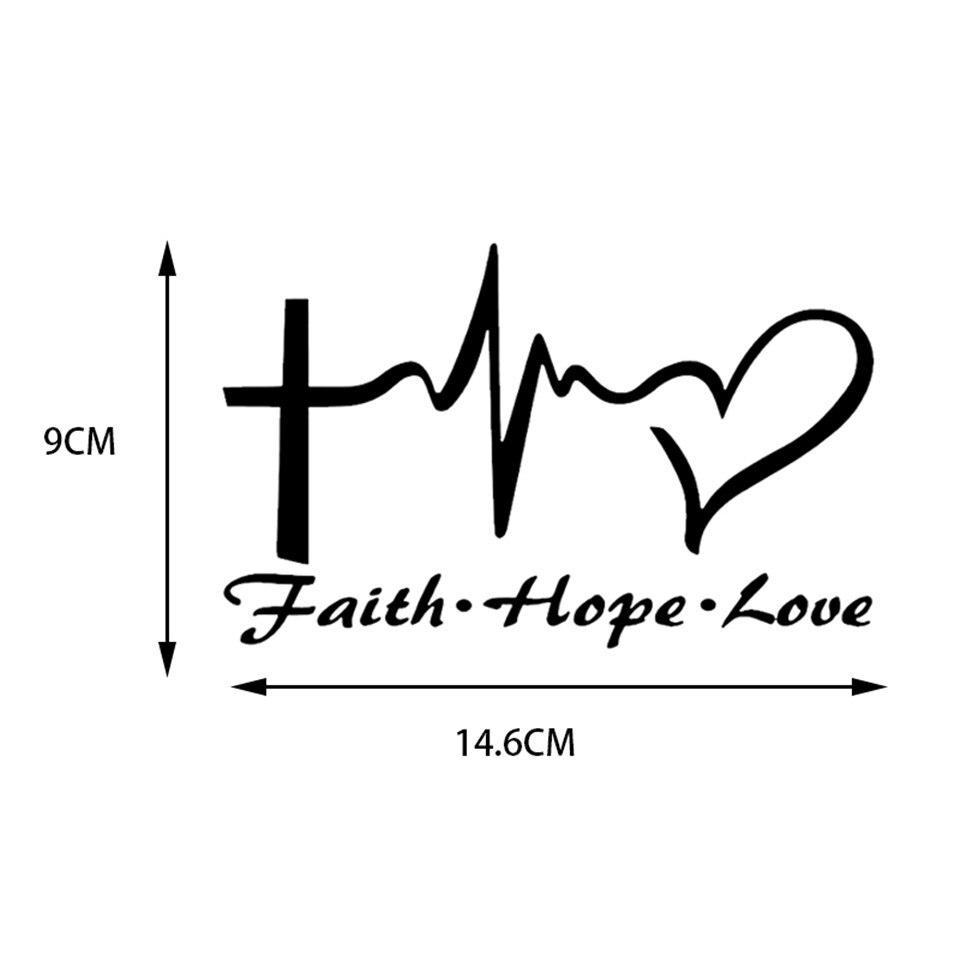 Faith-Hope-Love Sticker for Car or Wherever You Want to Share a Good Message!、mySite、g9winljtr