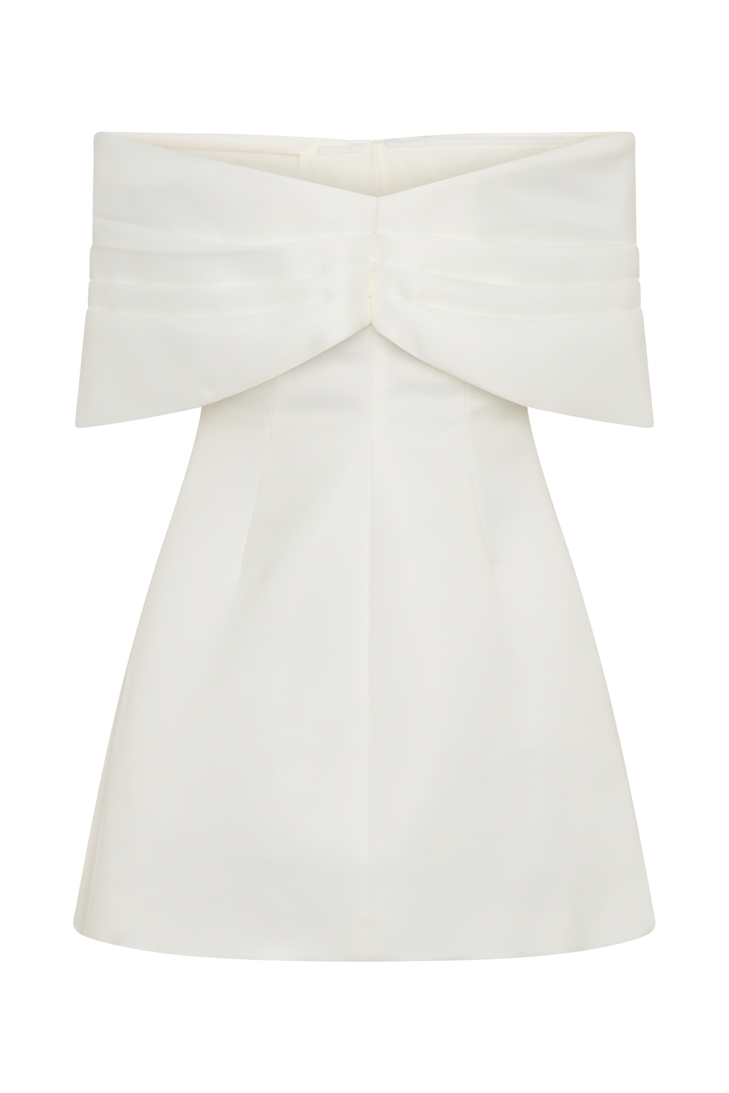Gloria Mini Off Shoulder Drape Dress - White、mySite、solidvoid