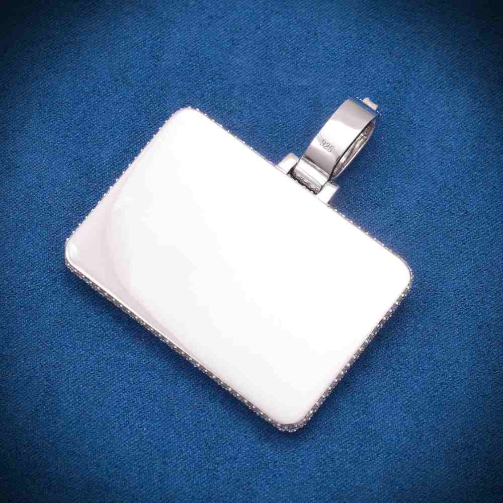 BL Custom Moissanite Rectangle Pendant 14K Gold、mySite、hinf8tx79