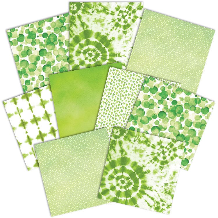  Green Colorways Pattern 12 x 12 Scrapbook Paper Set、mySite、ghnorth