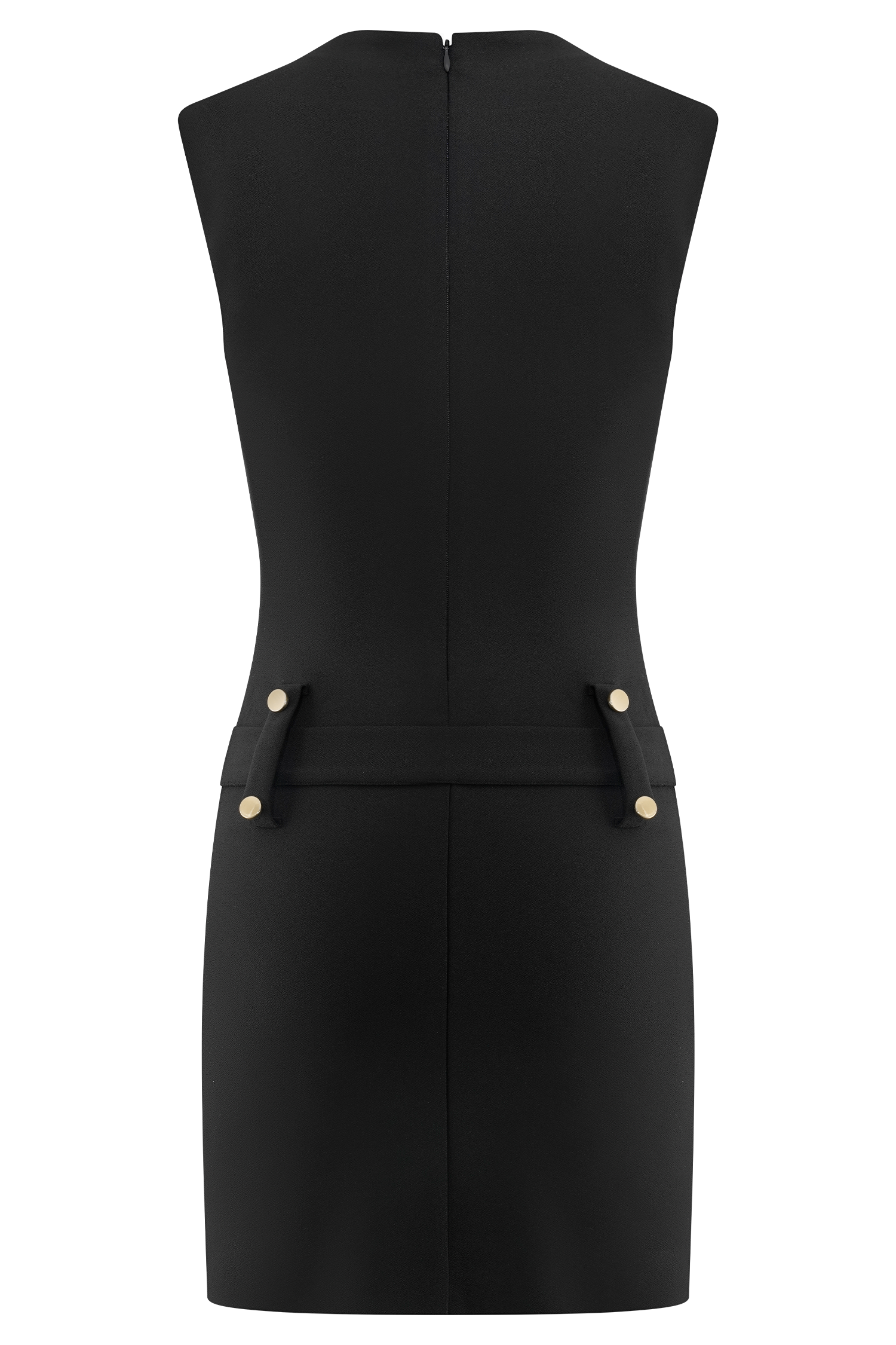 Scheana Stretch Crepe Mini Dress - Black、mySite、solidvoid